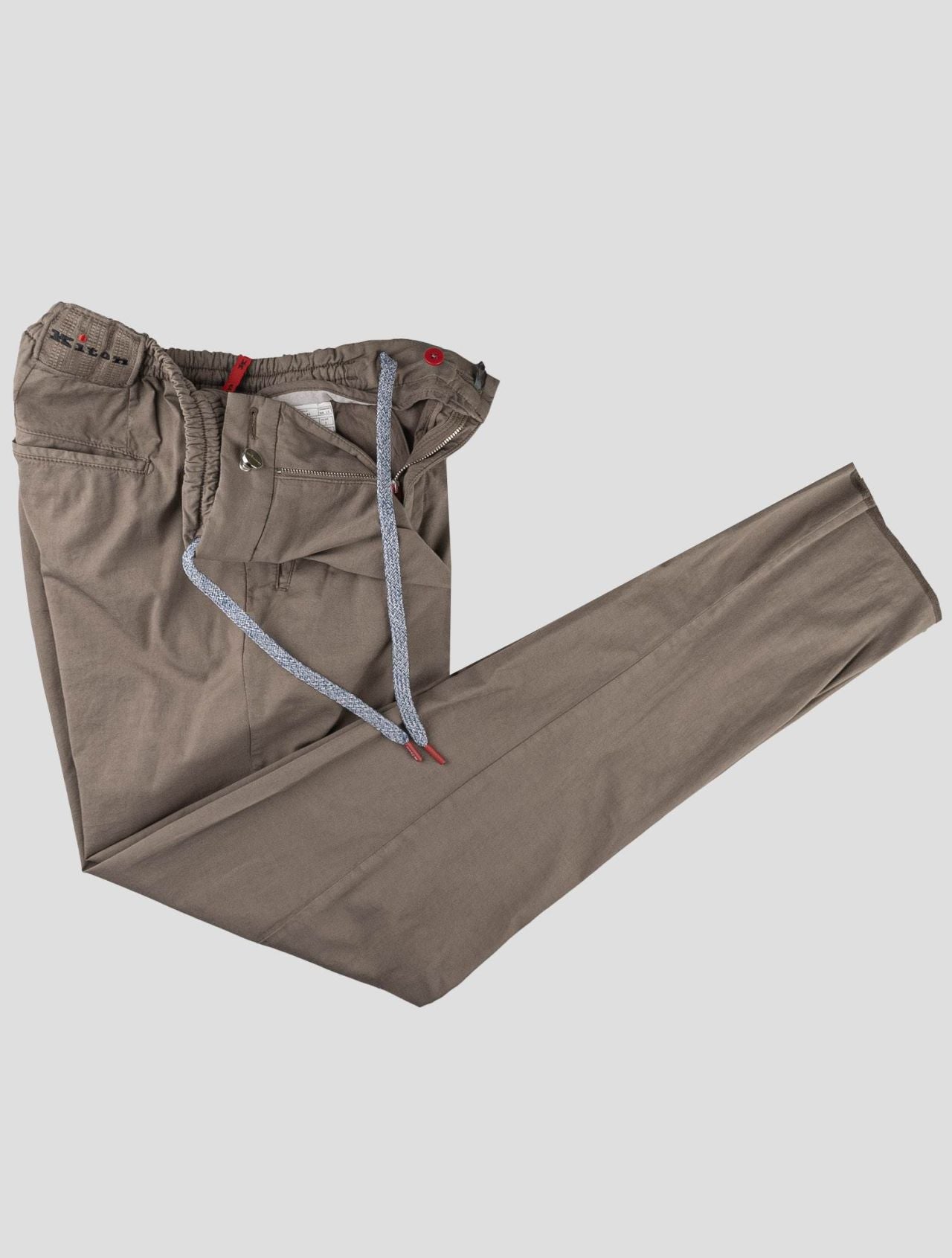 Kiton Beige Cotton Silk Linen Ea Pants