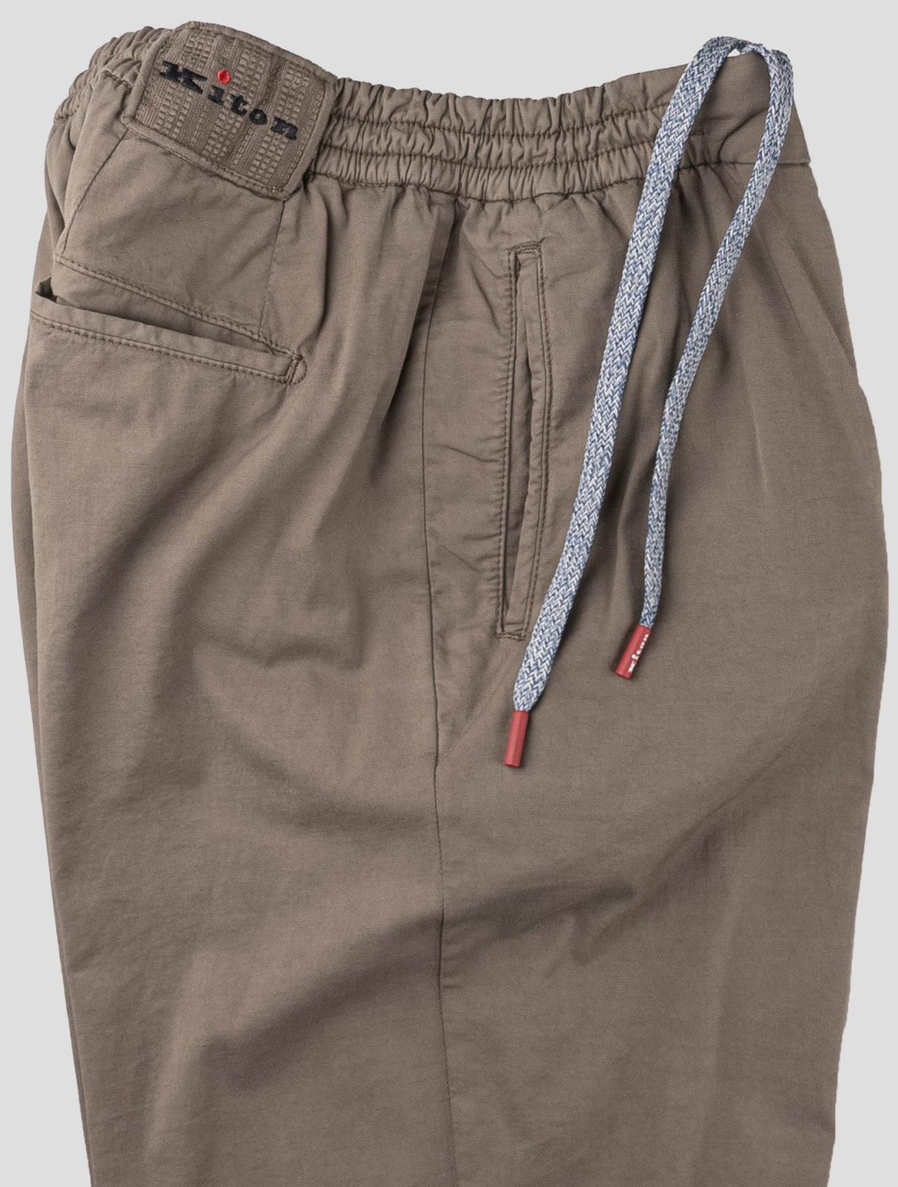 Kiton Beige Cotton Silk Linen Ea Pants