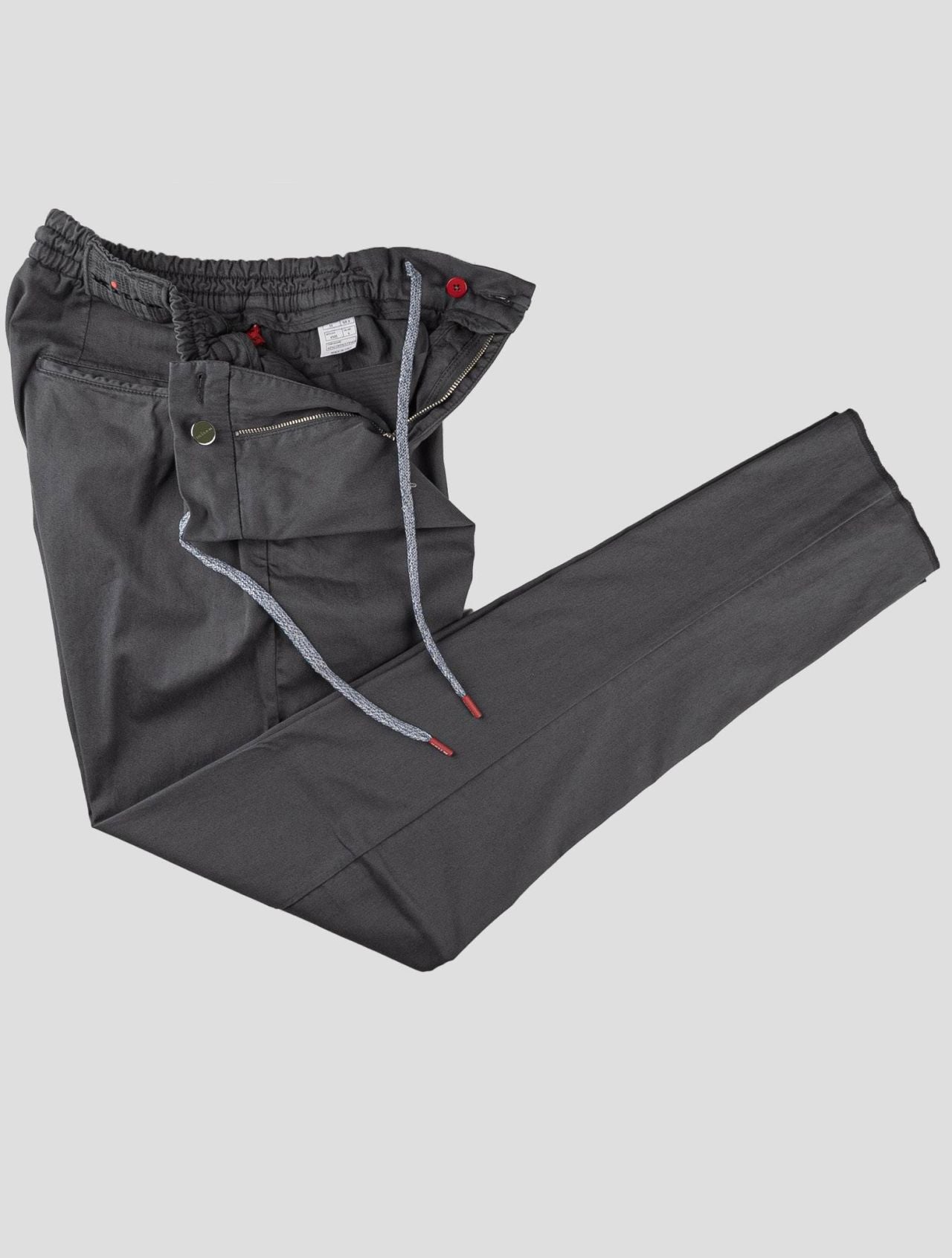 Kiton Gray Cotton Lyocell Ea Pants
