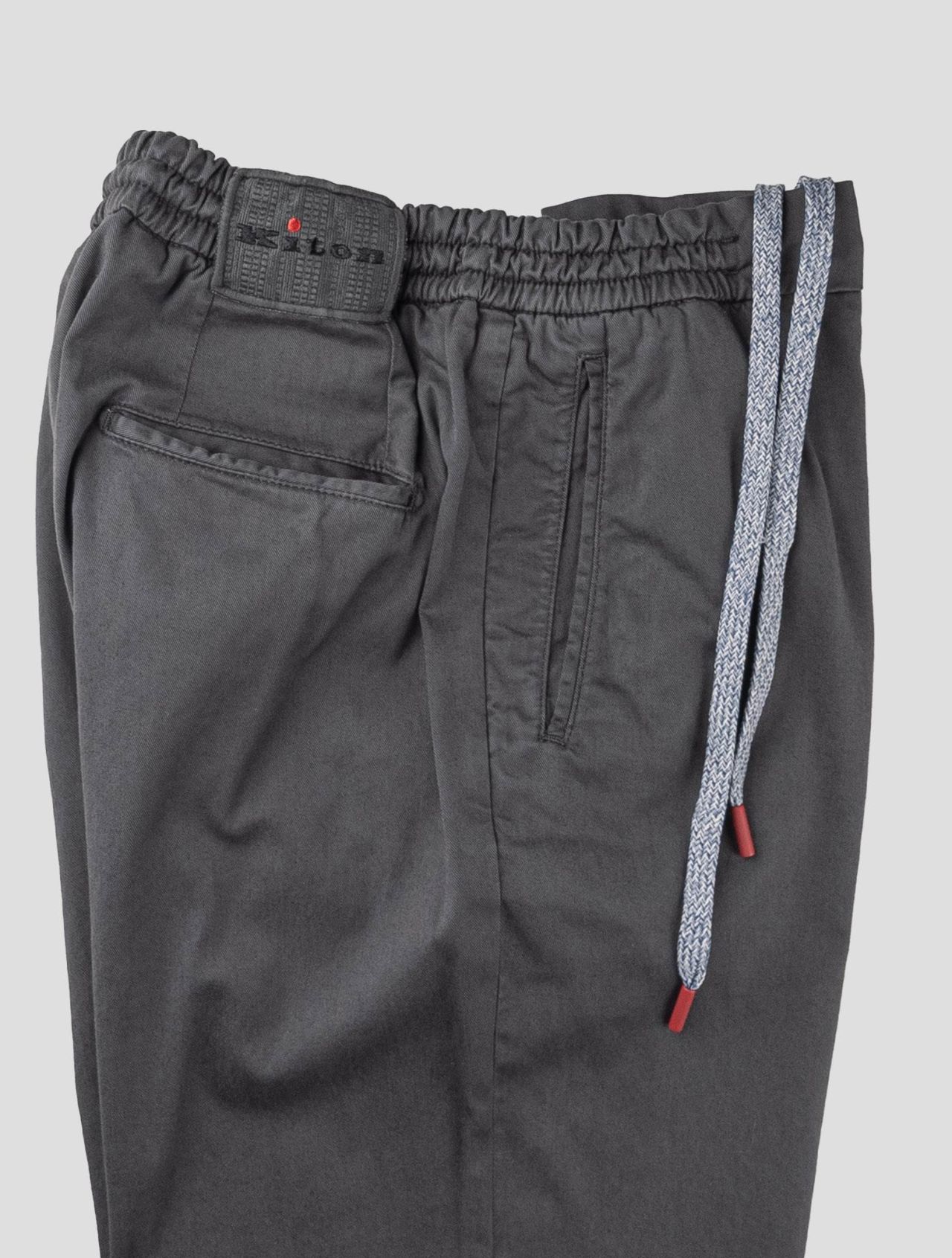 Kiton Gray Cotton Lyocell Ea Pants