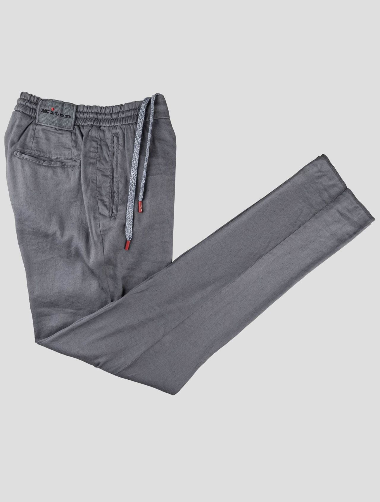 Kiton Gray Linen Lyocell Ea Pants