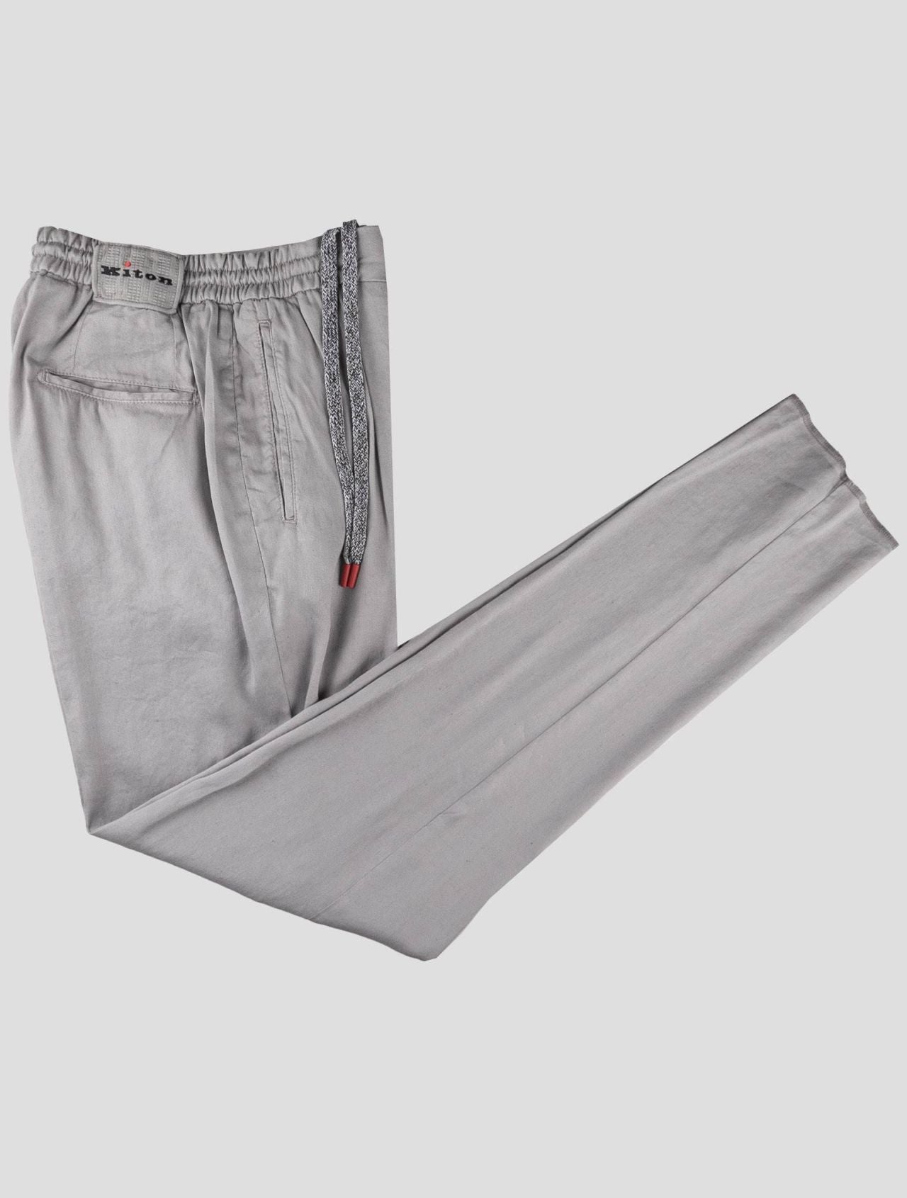 Kiton Gray Linen Lyocell Ea Pants
