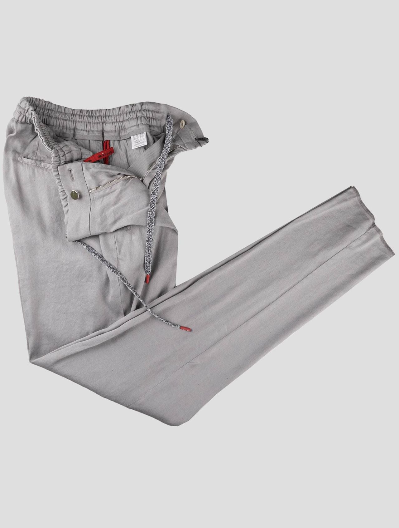 Kiton Gray Linen Lyocell Ea Pants