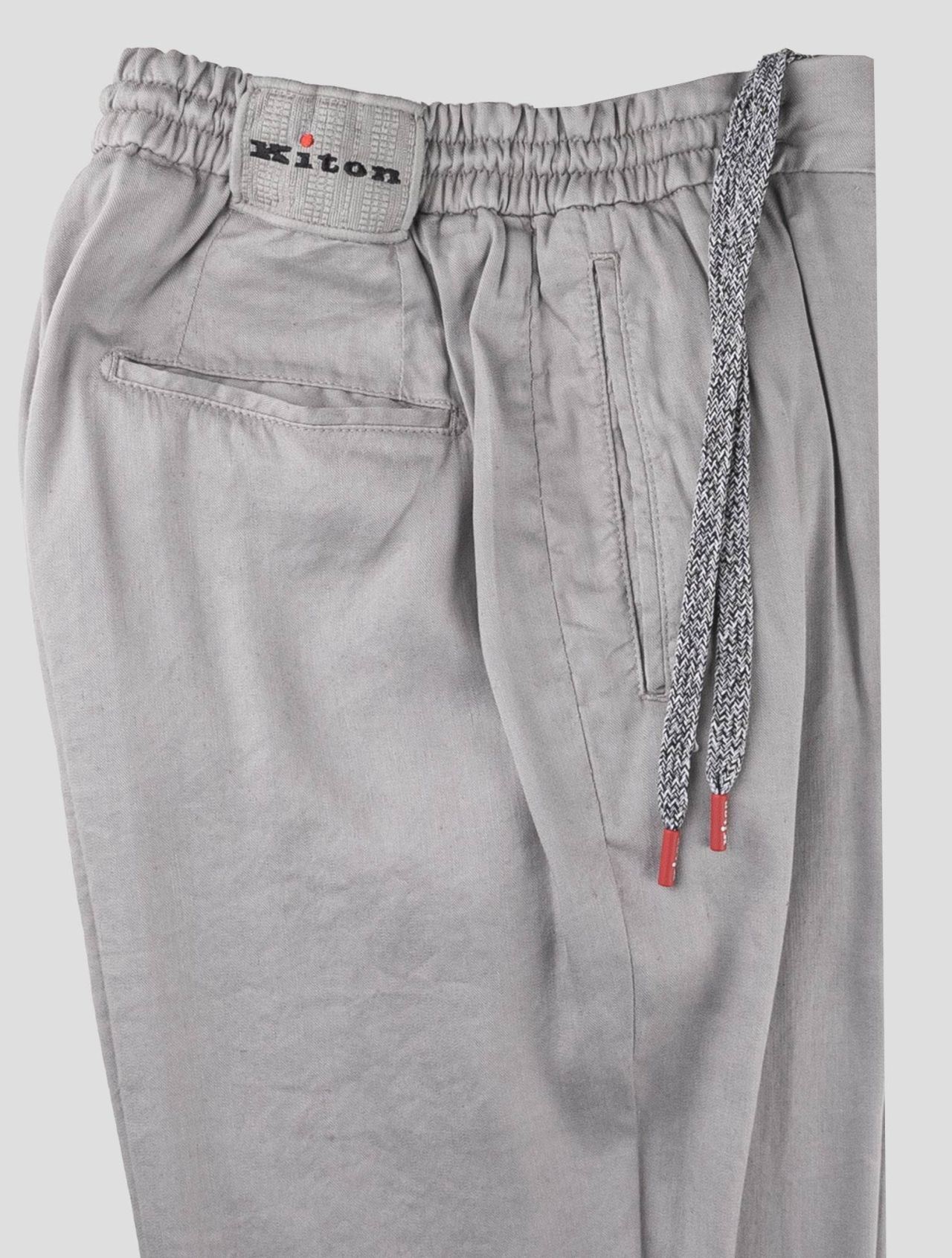Kiton Gray Linen Lyocell Ea Pants