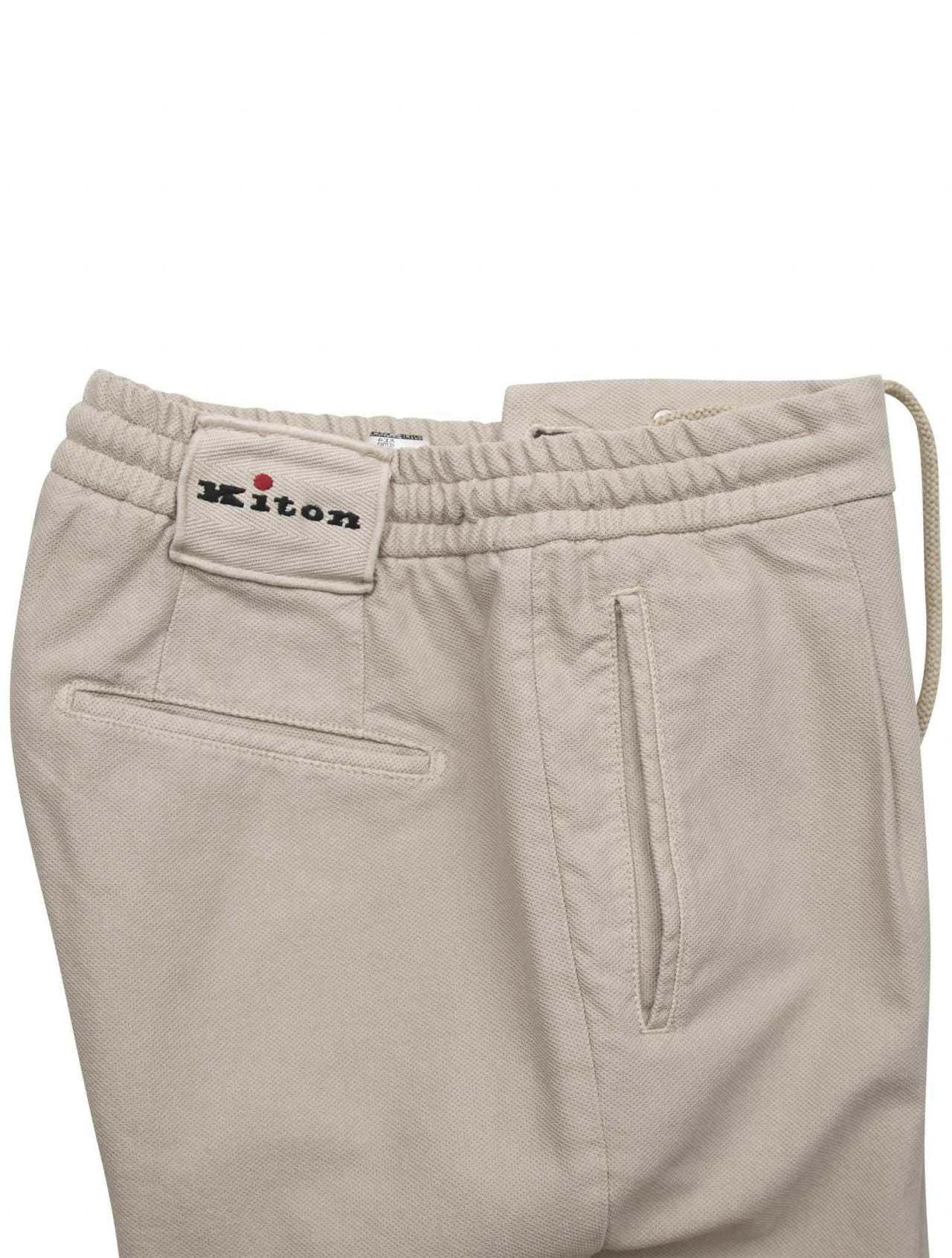 Kiton Beige Linen Cotton Ea Pants