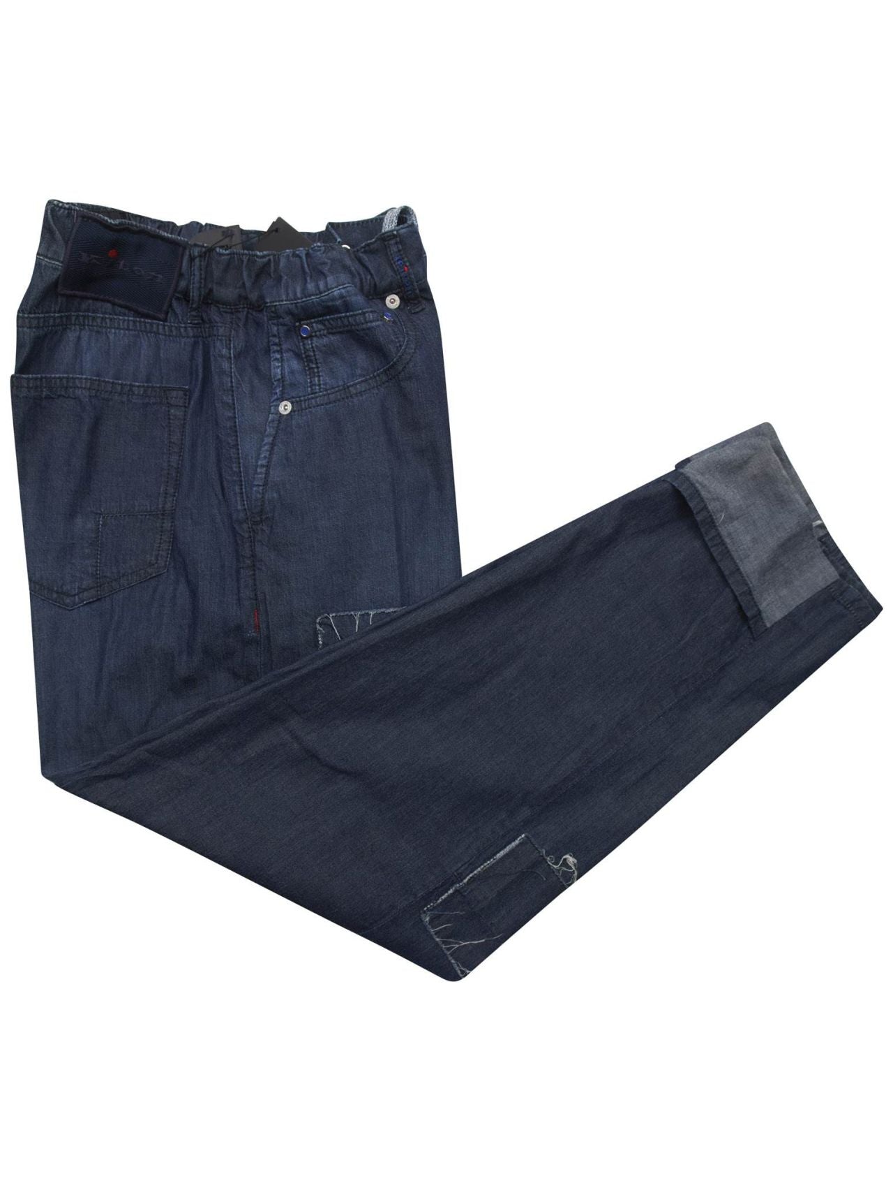 Kiton Blue Cotton Jeans