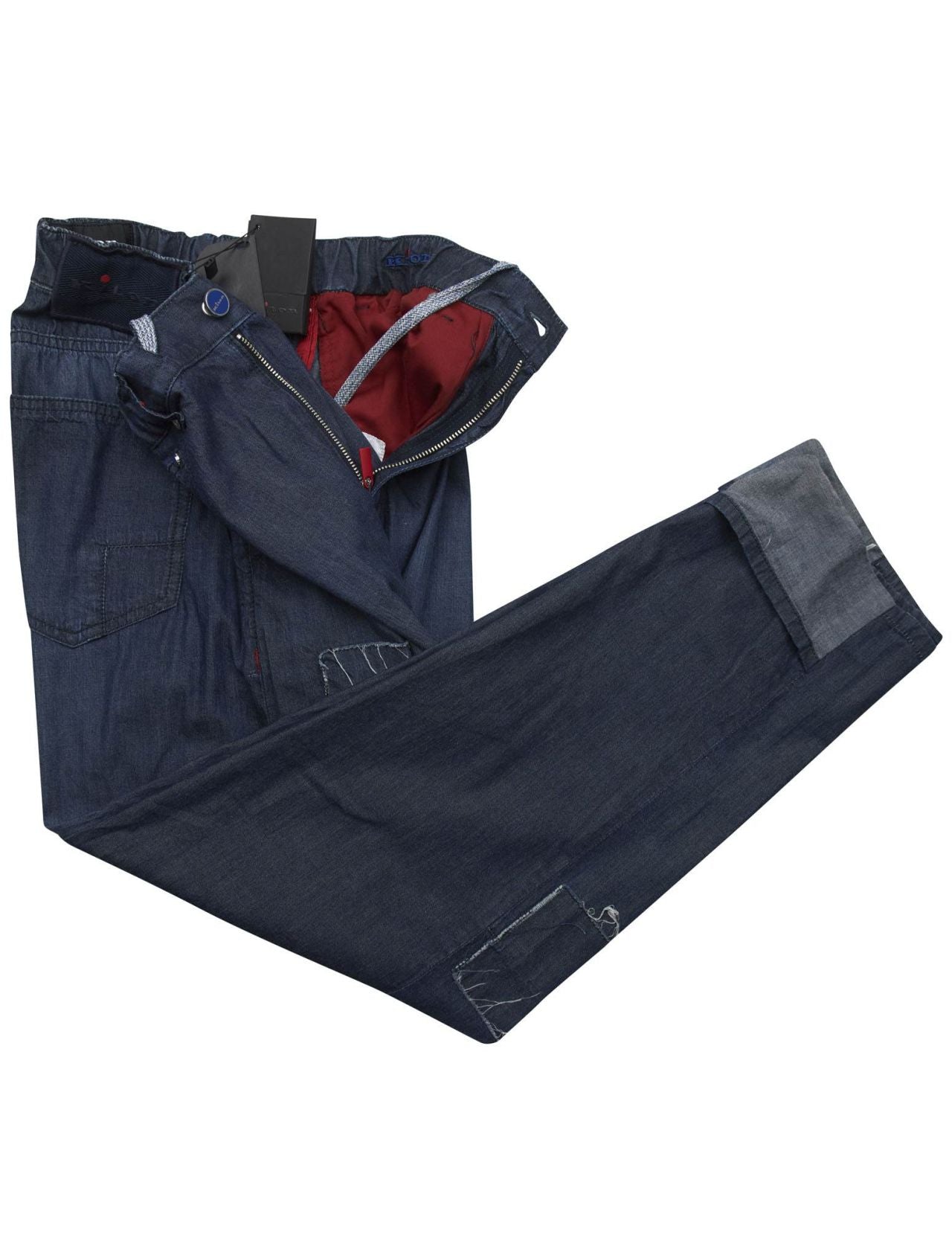 Kiton Blue Cotton Jeans