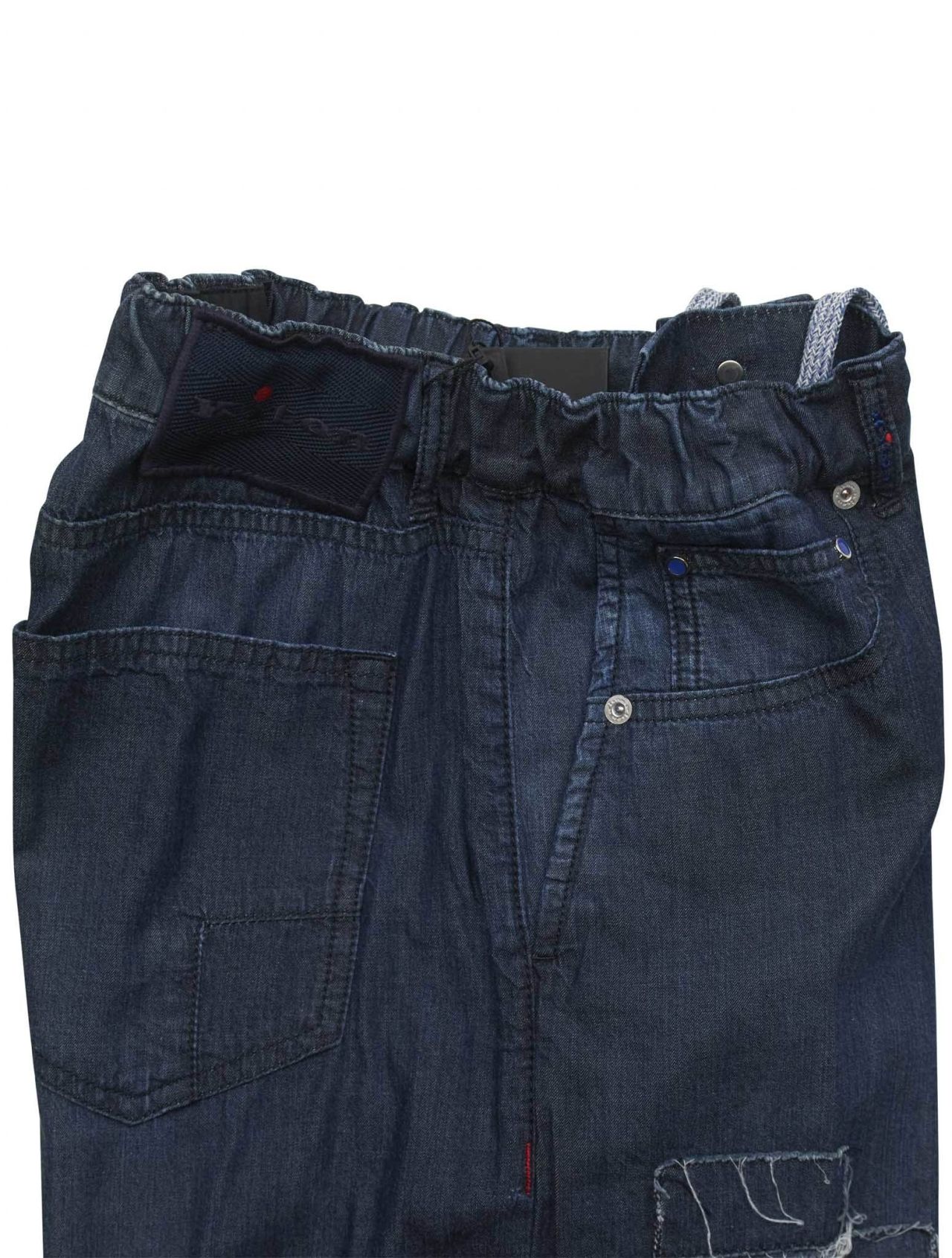 Kiton Blue Cotton Jeans