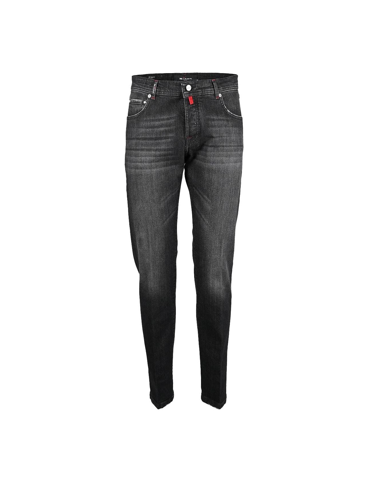 Kiton Black Cotton Ea Jeans
