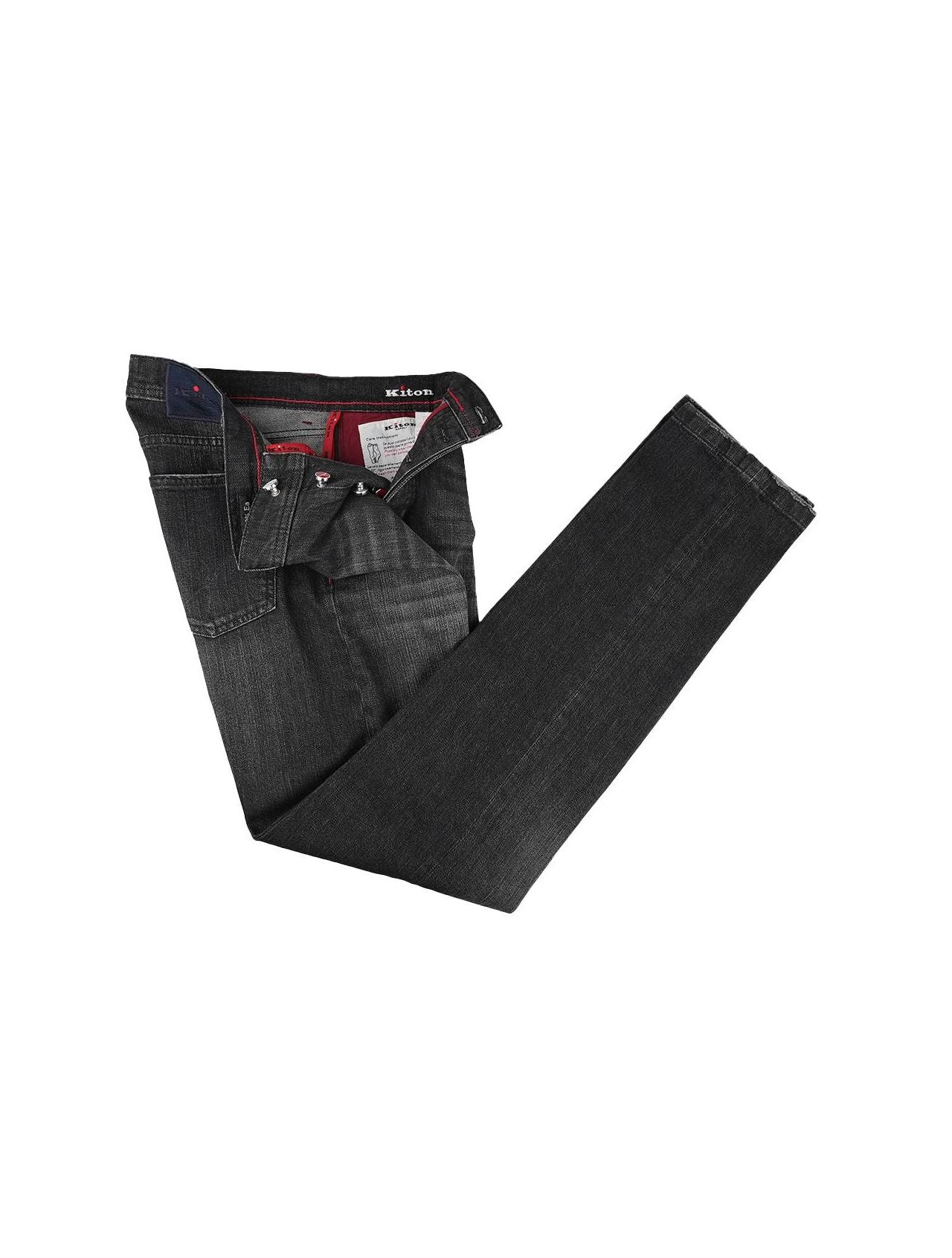 Kiton Black Cotton Ea Jeans