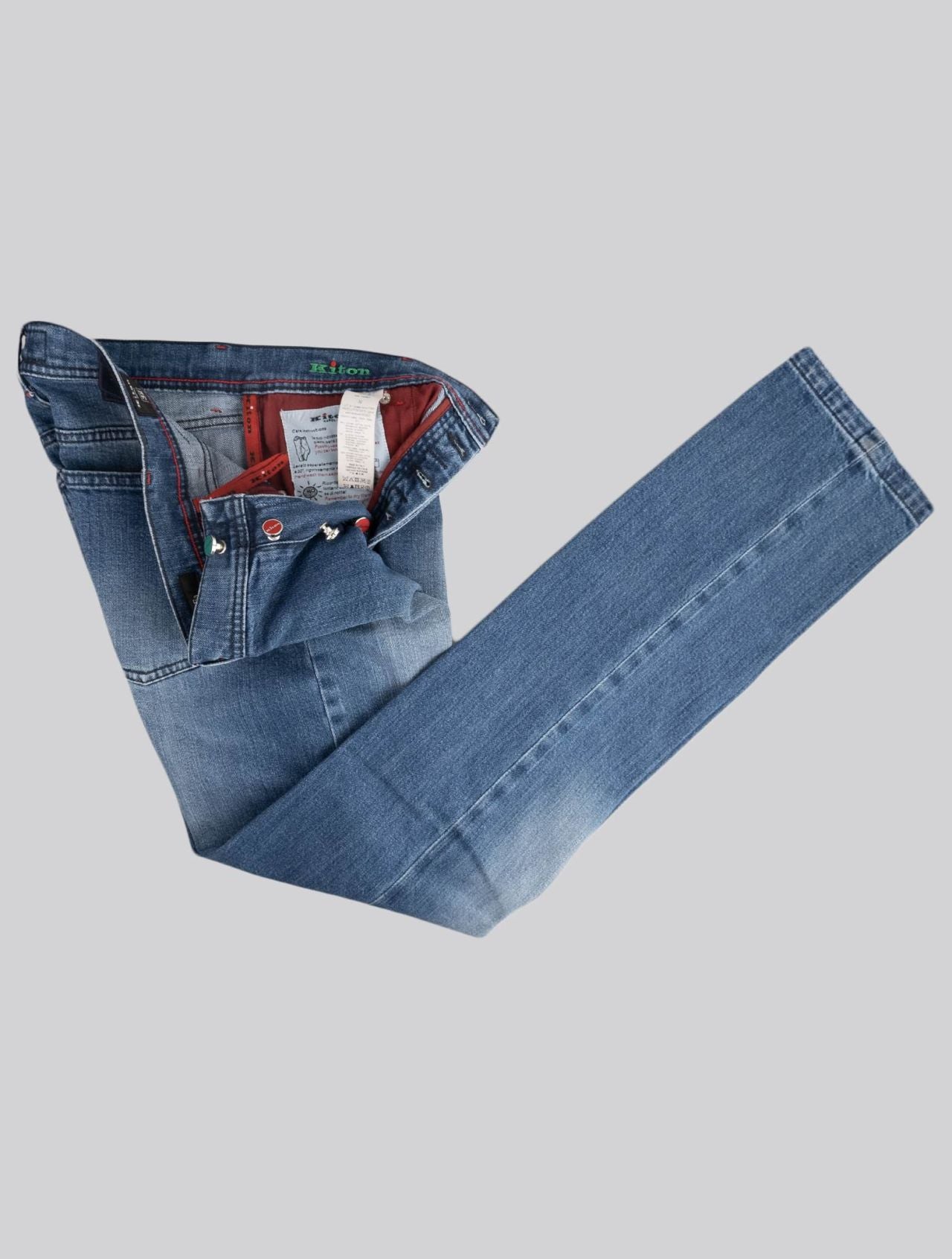 Kiton Blue Cotton Ea Jeans