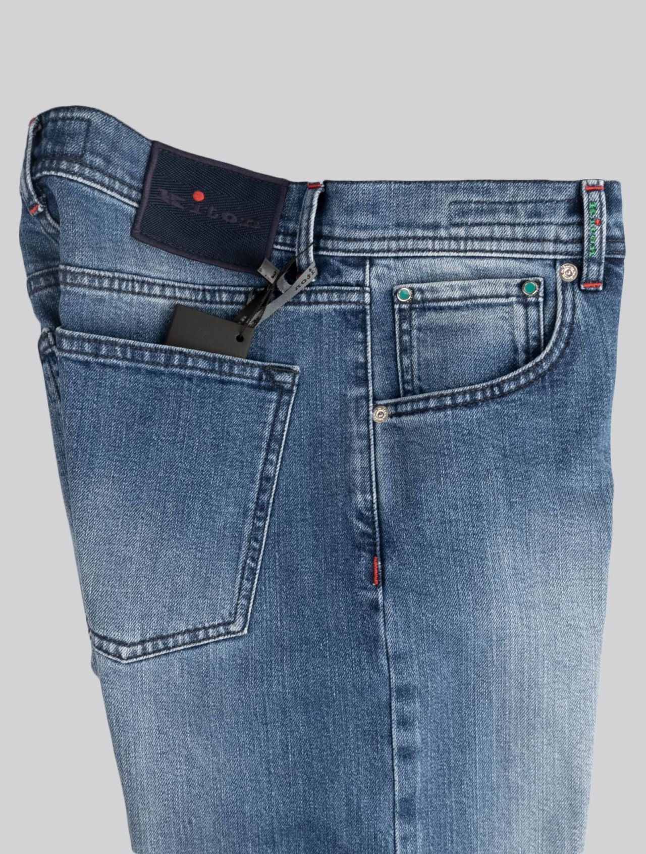 Kiton Blue Cotton Ea Jeans