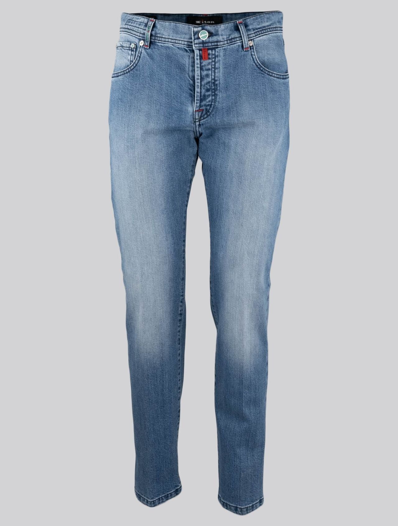 Kiton Blue Cotton Ea Jeans