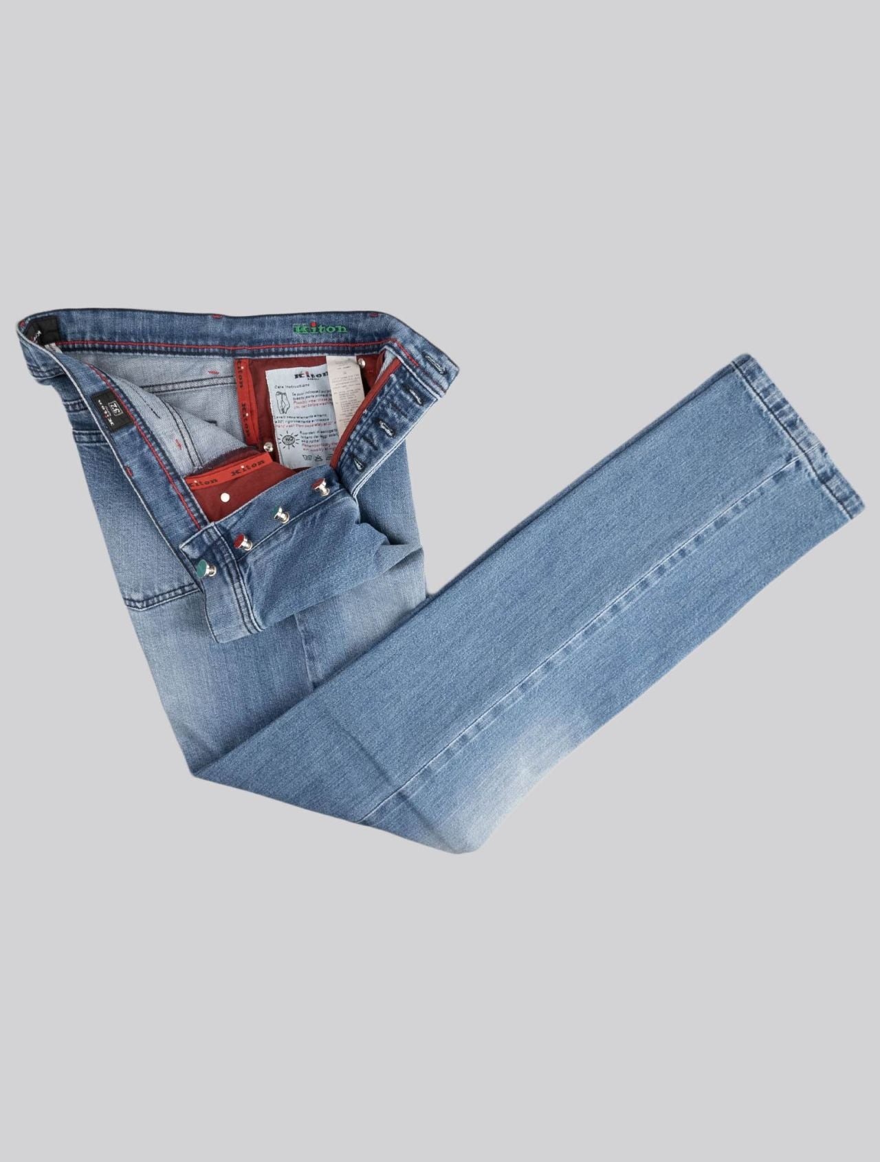 Kiton Blue Cotton Ea Jeans