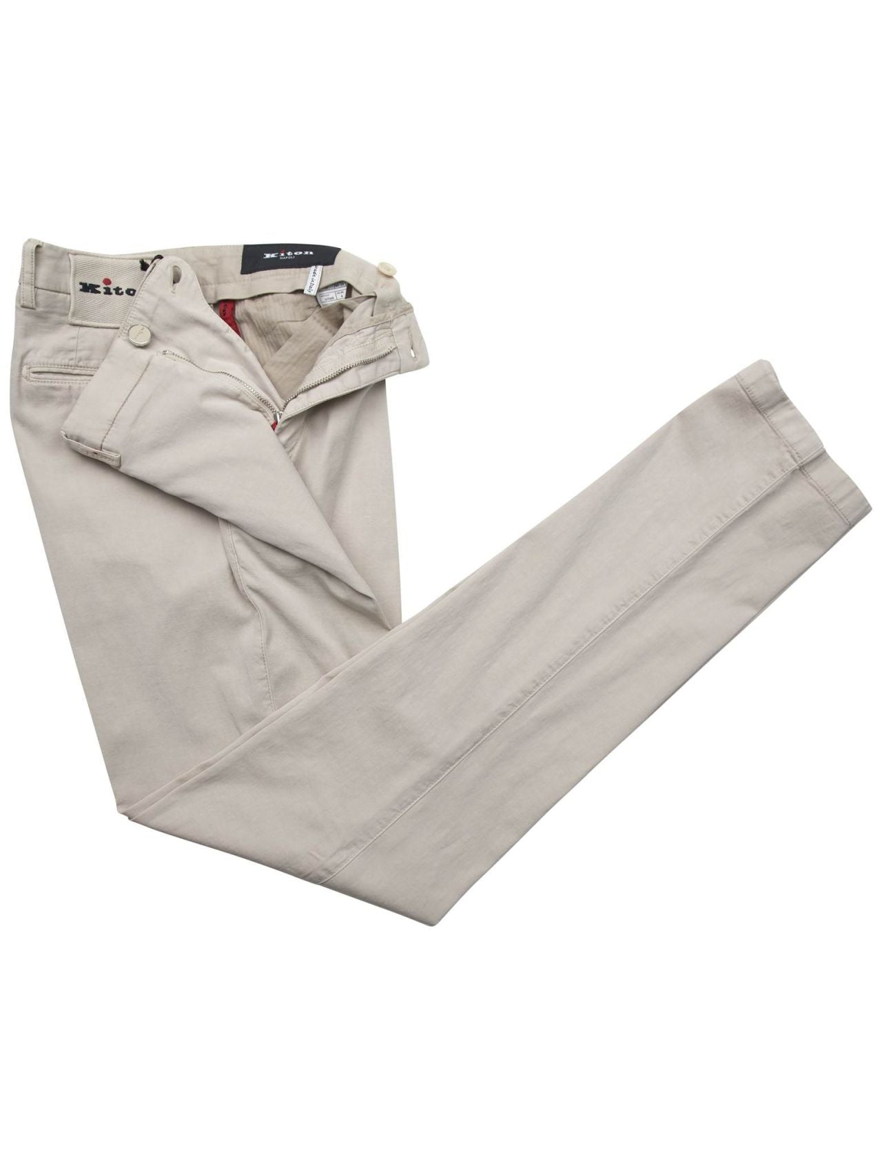 Kiton Beige Ly Cotton Linen Ea Pants