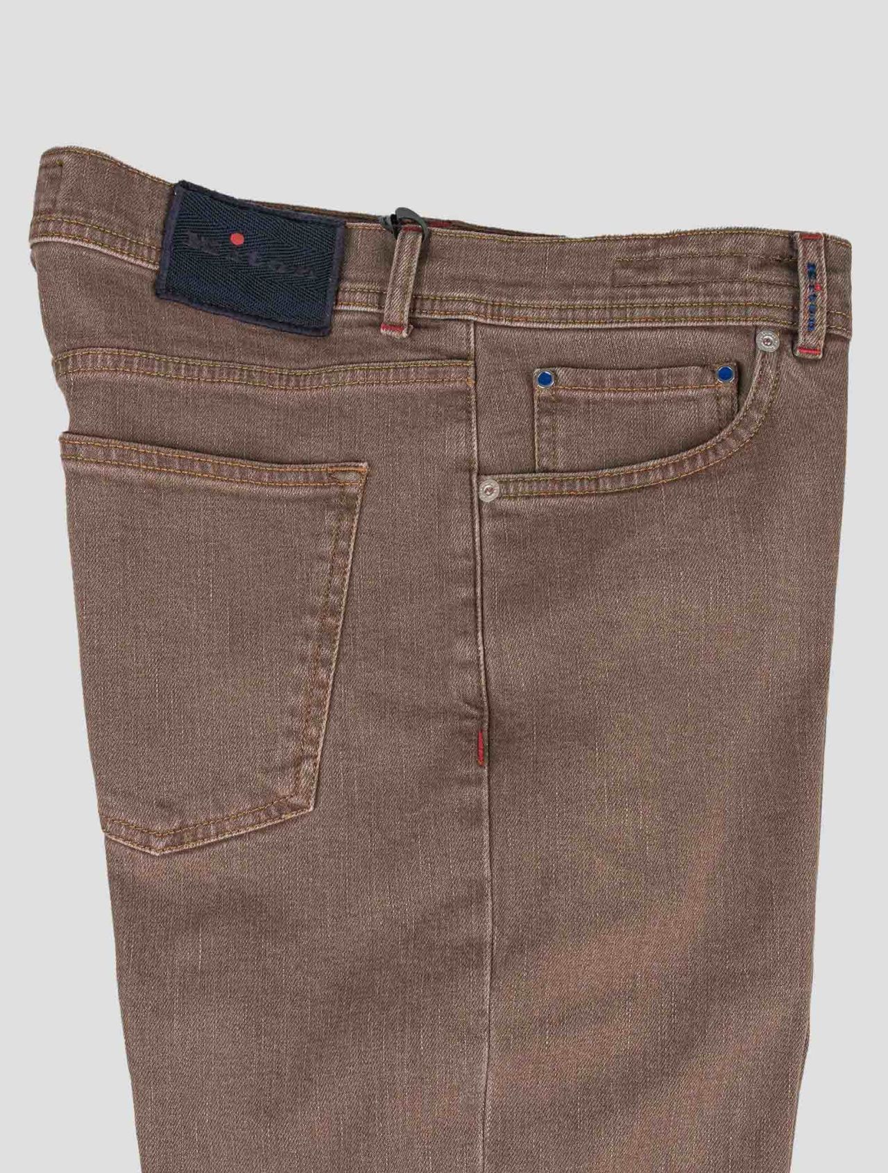 Kiton Brown Cotton Ea Jeans