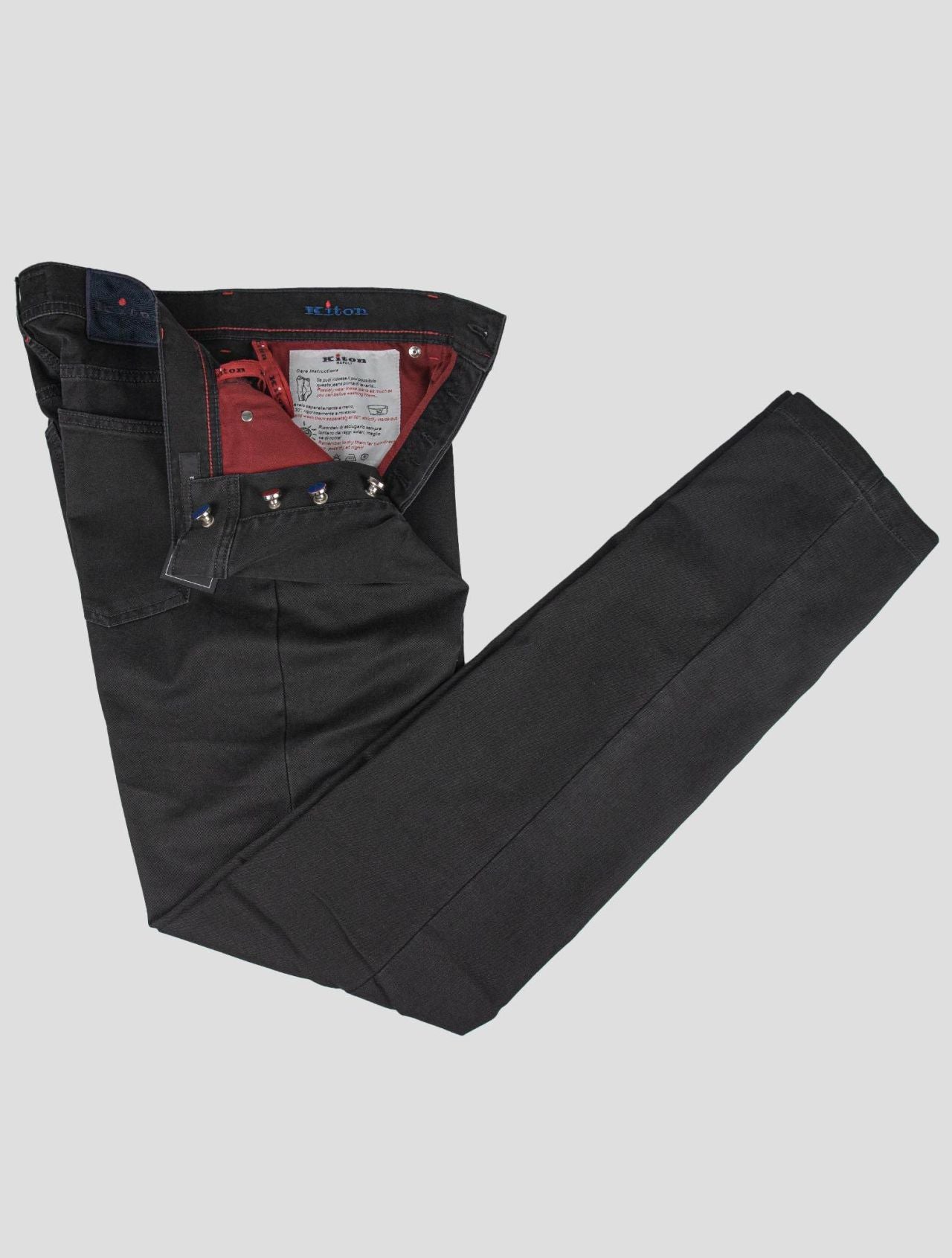 Kiton Black Cotton Ea Jeans