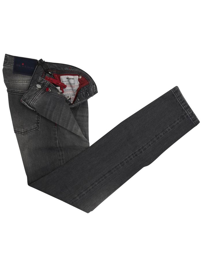Kiton Gray Cotton Ea Jeans