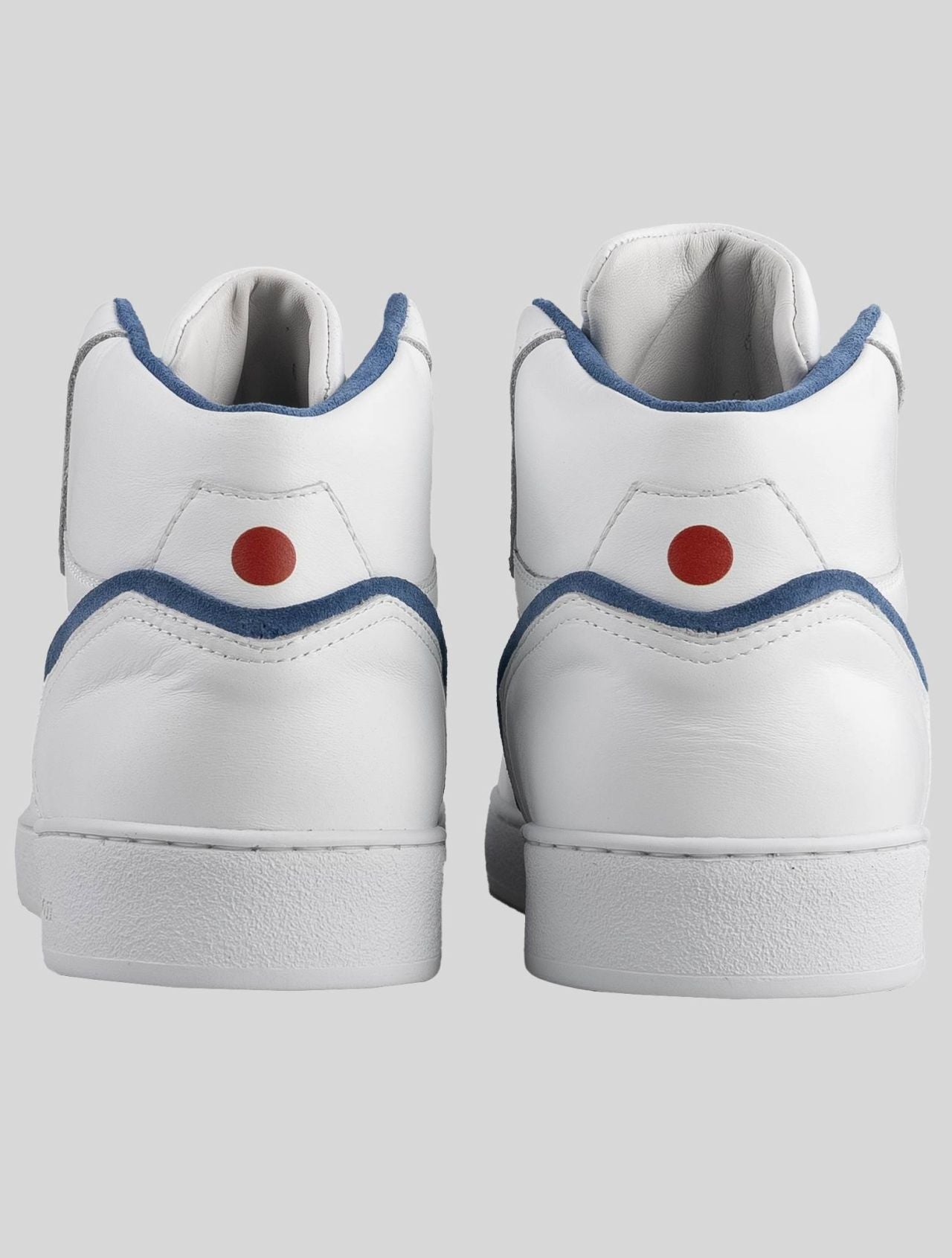 Kiton White Light Blue Leather Sneakers