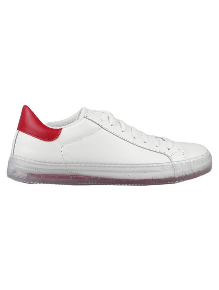 Kiton White Red Leather Sneakers Special Edition