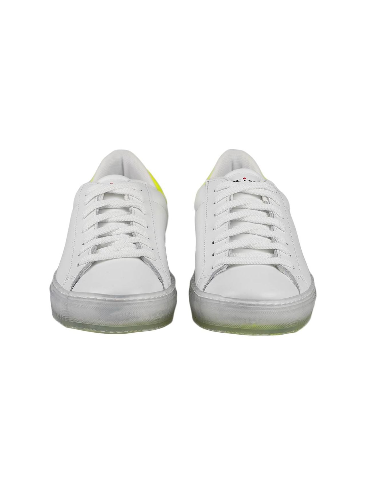 Kiton White Yellow Leather Sneakers Special Edition