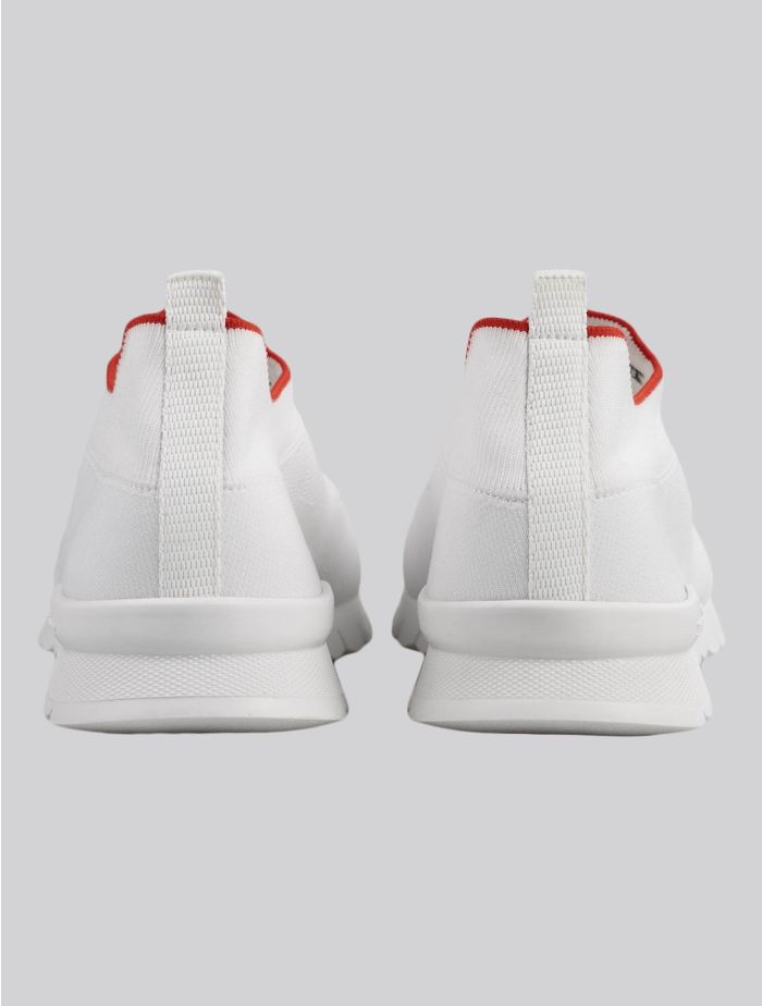 Kiton White Cotton Ea Sneakers