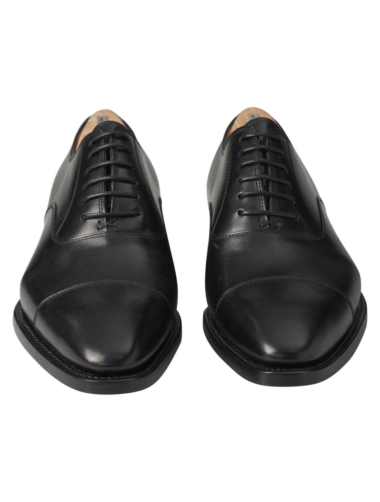 Kiton Black Leather Dress Shoes