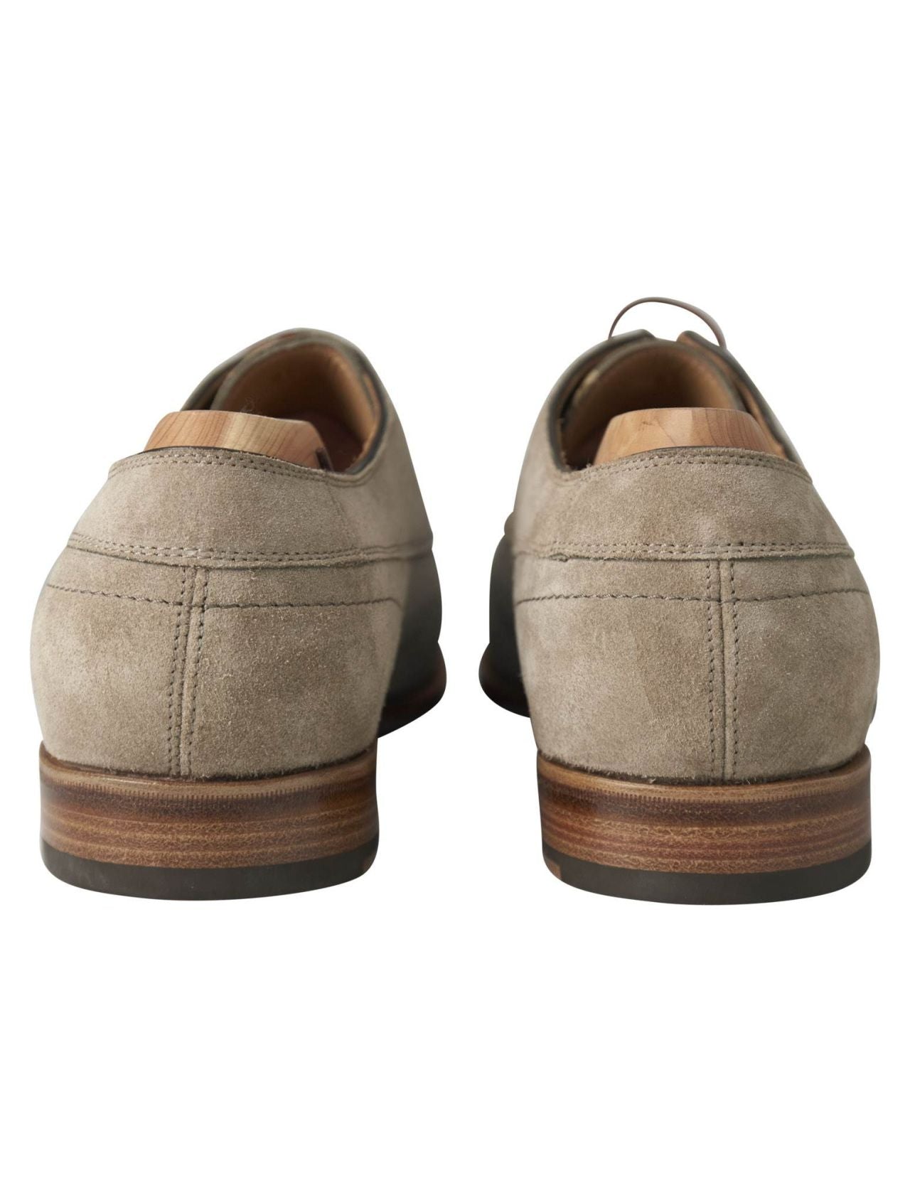 Kiton Beige Leather Suede Dress Shoes