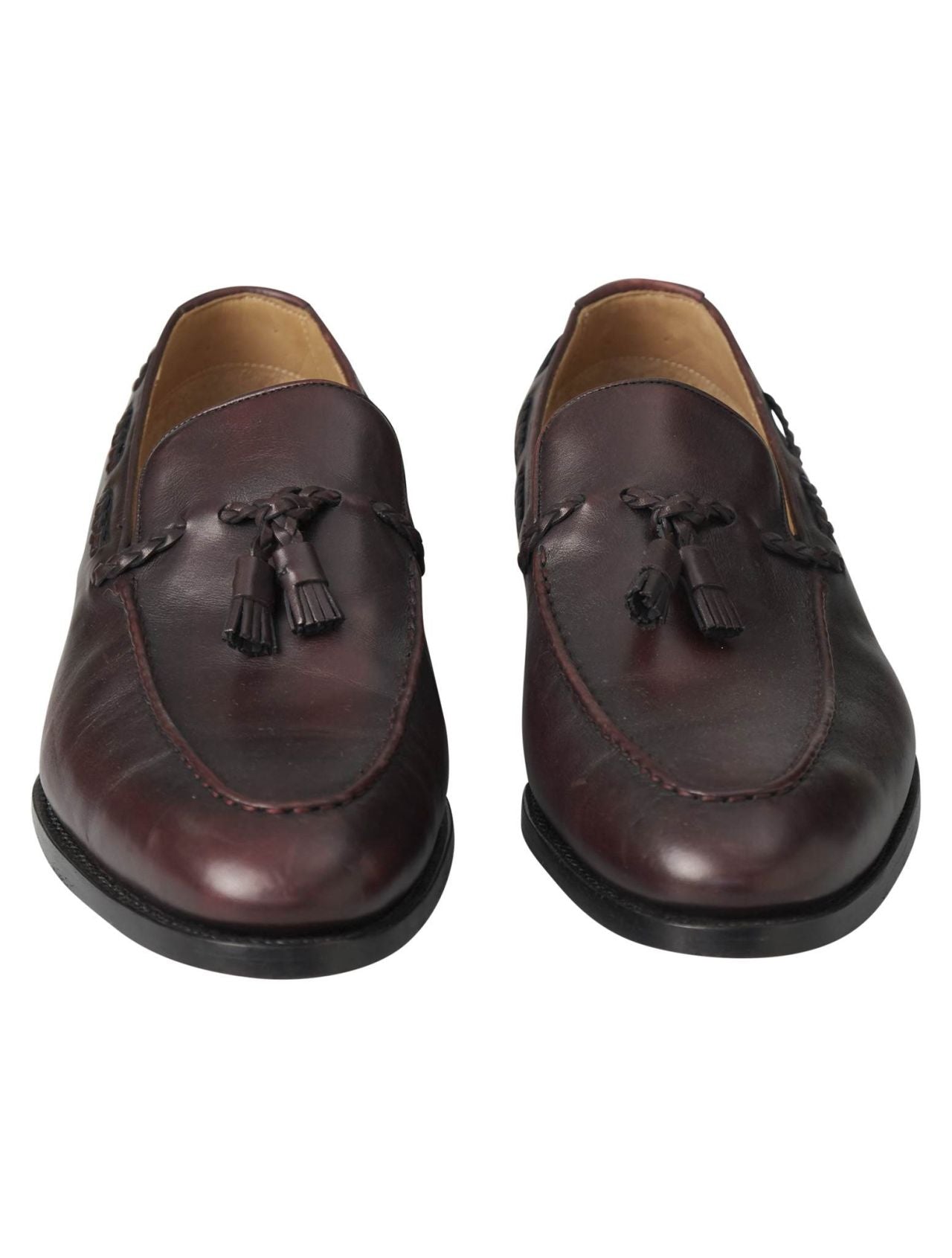 Kiton Burgundy Leather Dress Shoes