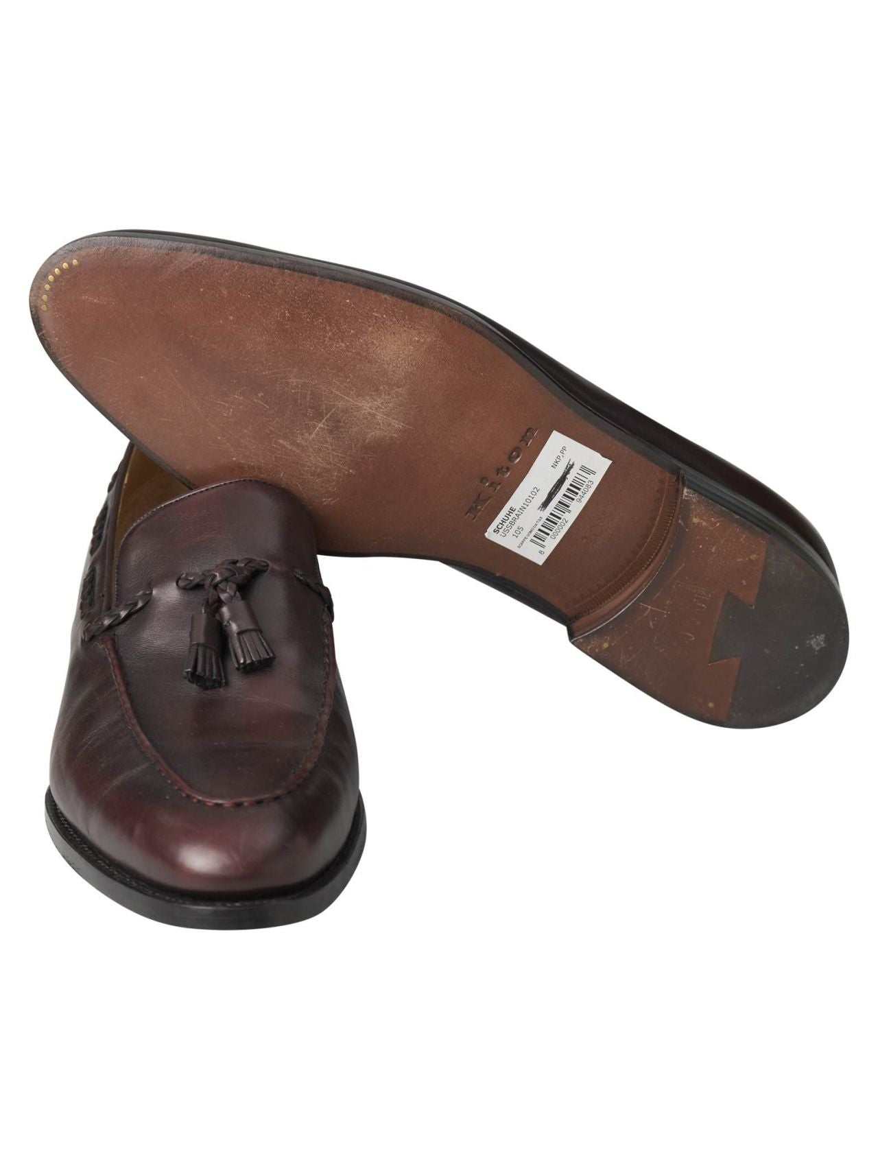 Kiton Burgundy Leather Dress Shoes