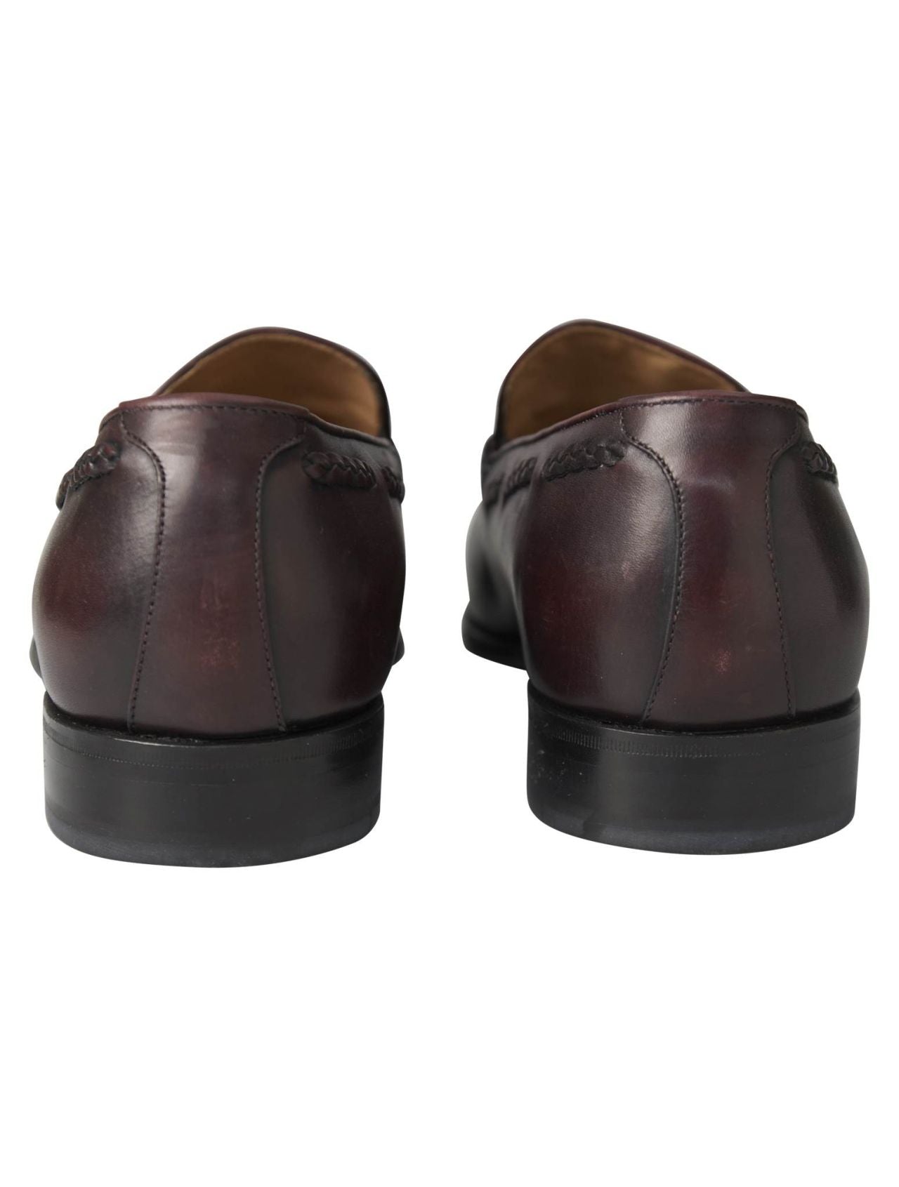 Kiton Burgundy Leather Dress Shoes