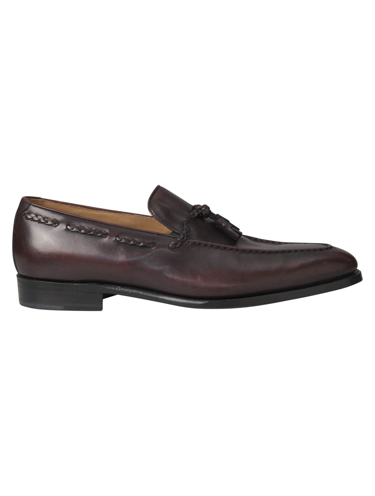 Kiton Burgundy Leather Dress Shoes