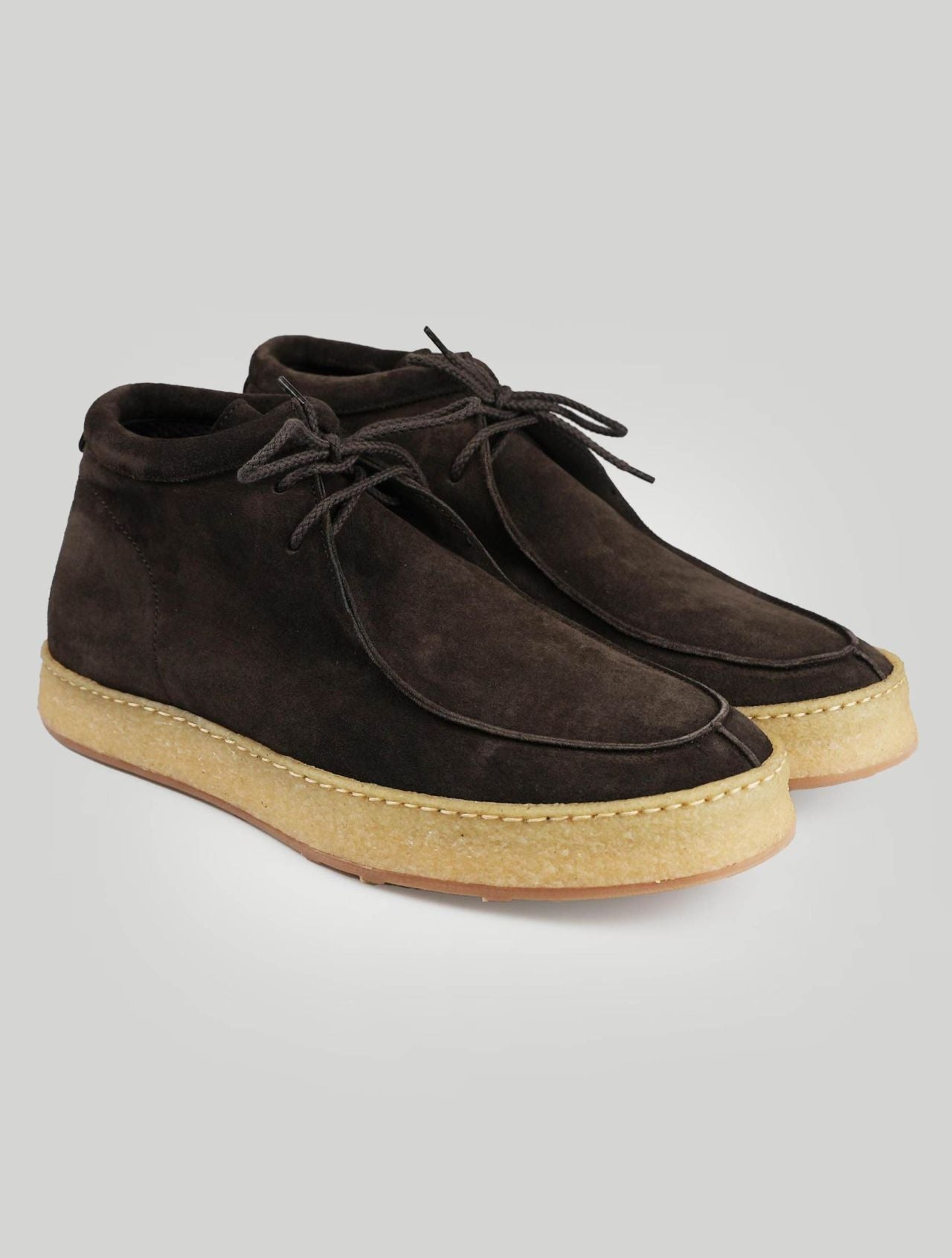 Kiton Brown Leather Suede Boots