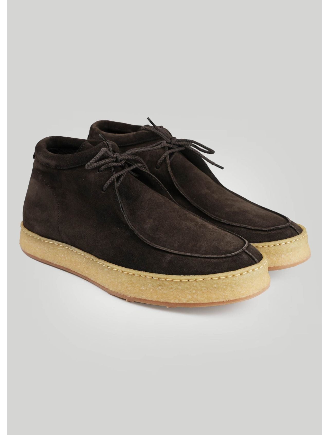 Kiton Brown Leather Suede Boots