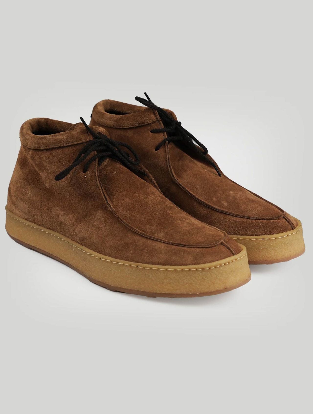 Kiton Light Brown Leather Suede Boots