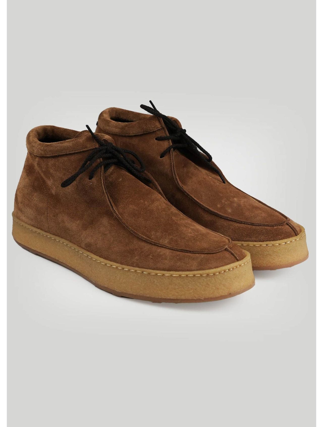Kiton Light Brown Leather Suede Boots