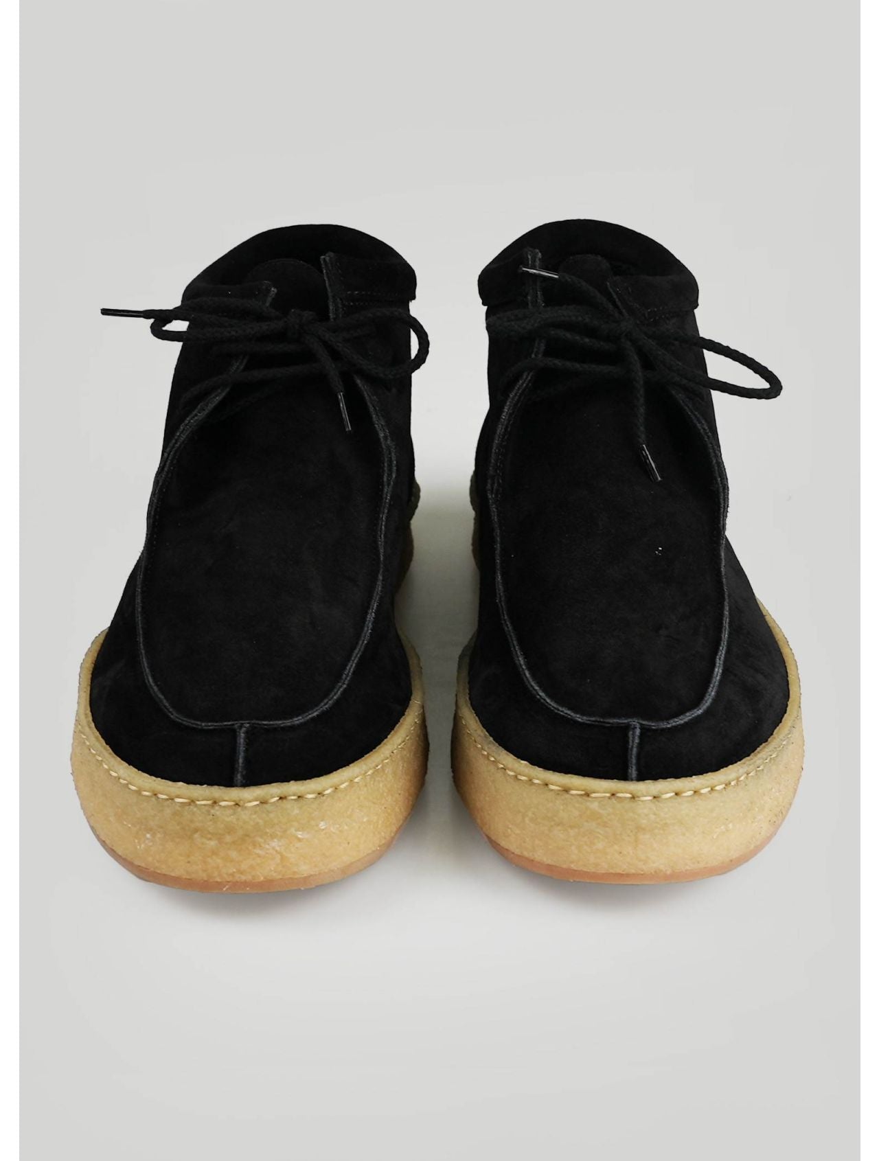 Kiton Black Leather Suede Boots