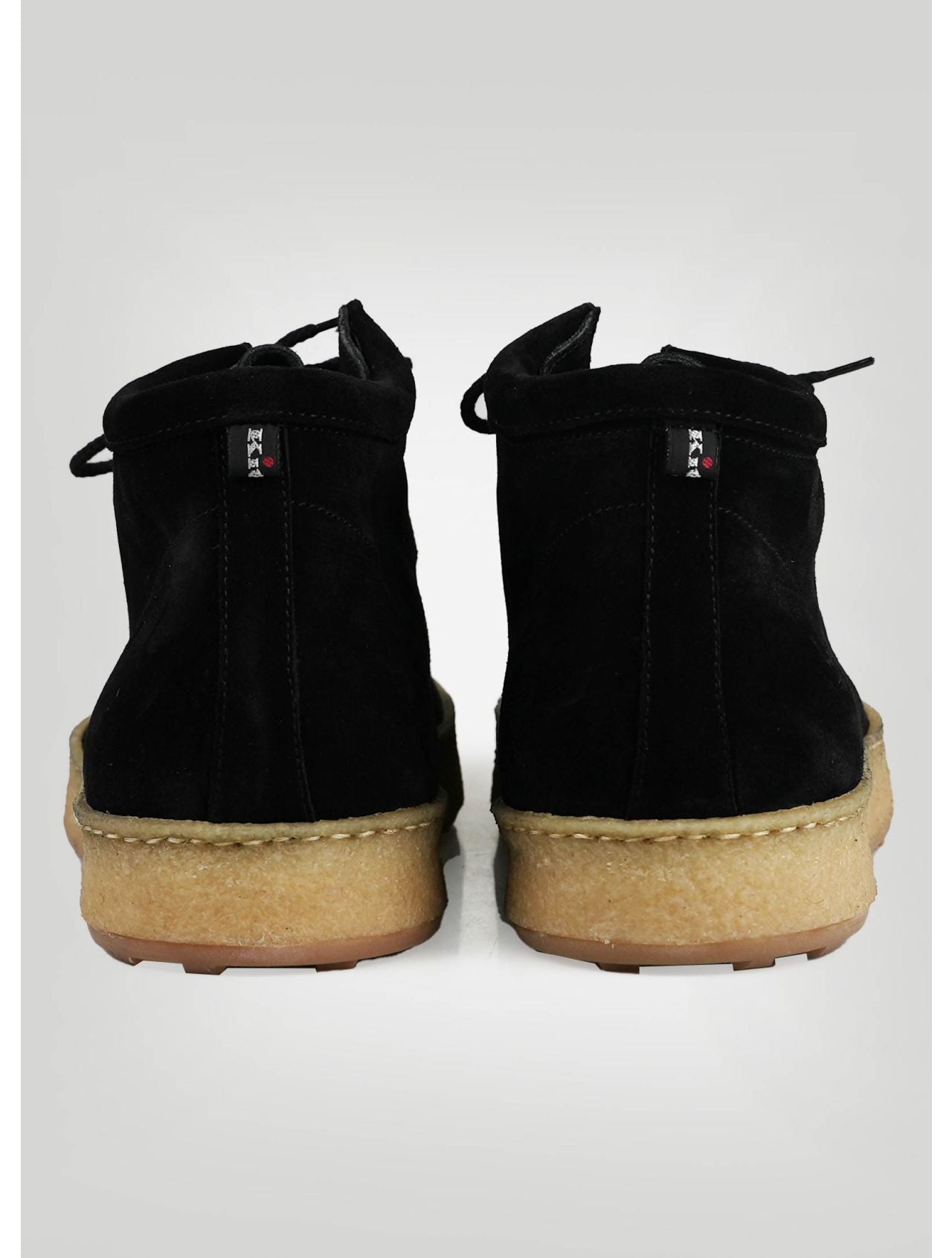 Kiton Black Leather Suede Boots