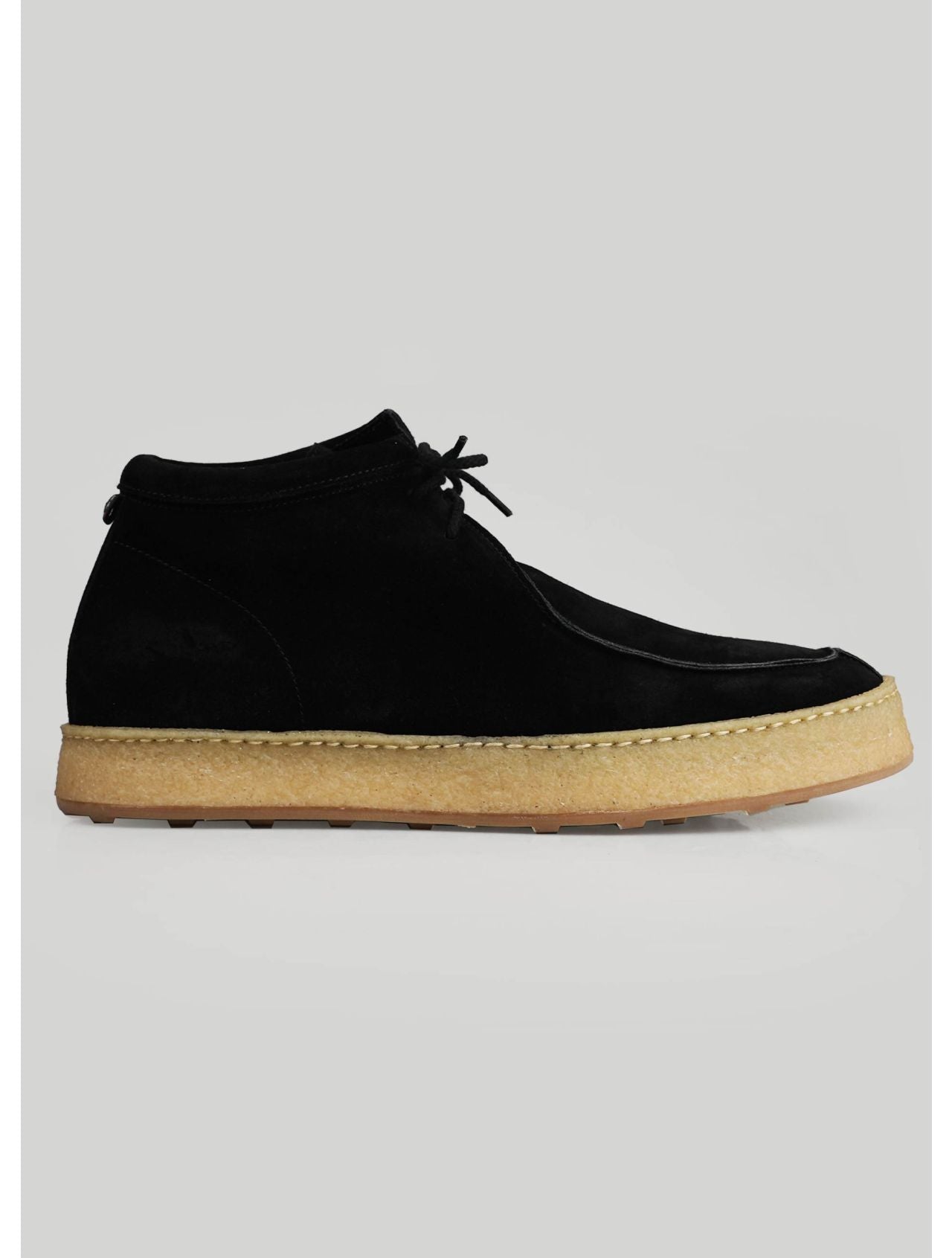 Kiton Black Leather Suede Boots