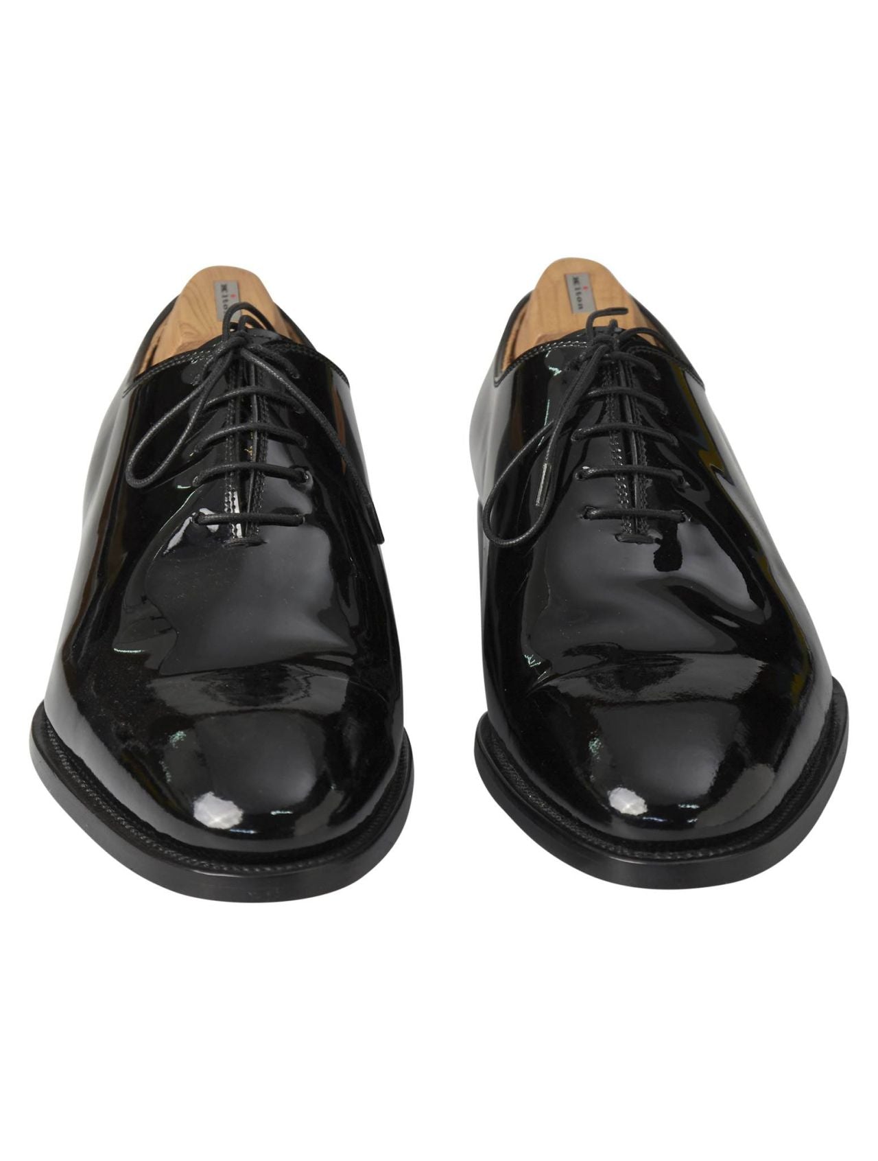 Kiton Black Leather Dress Shoes