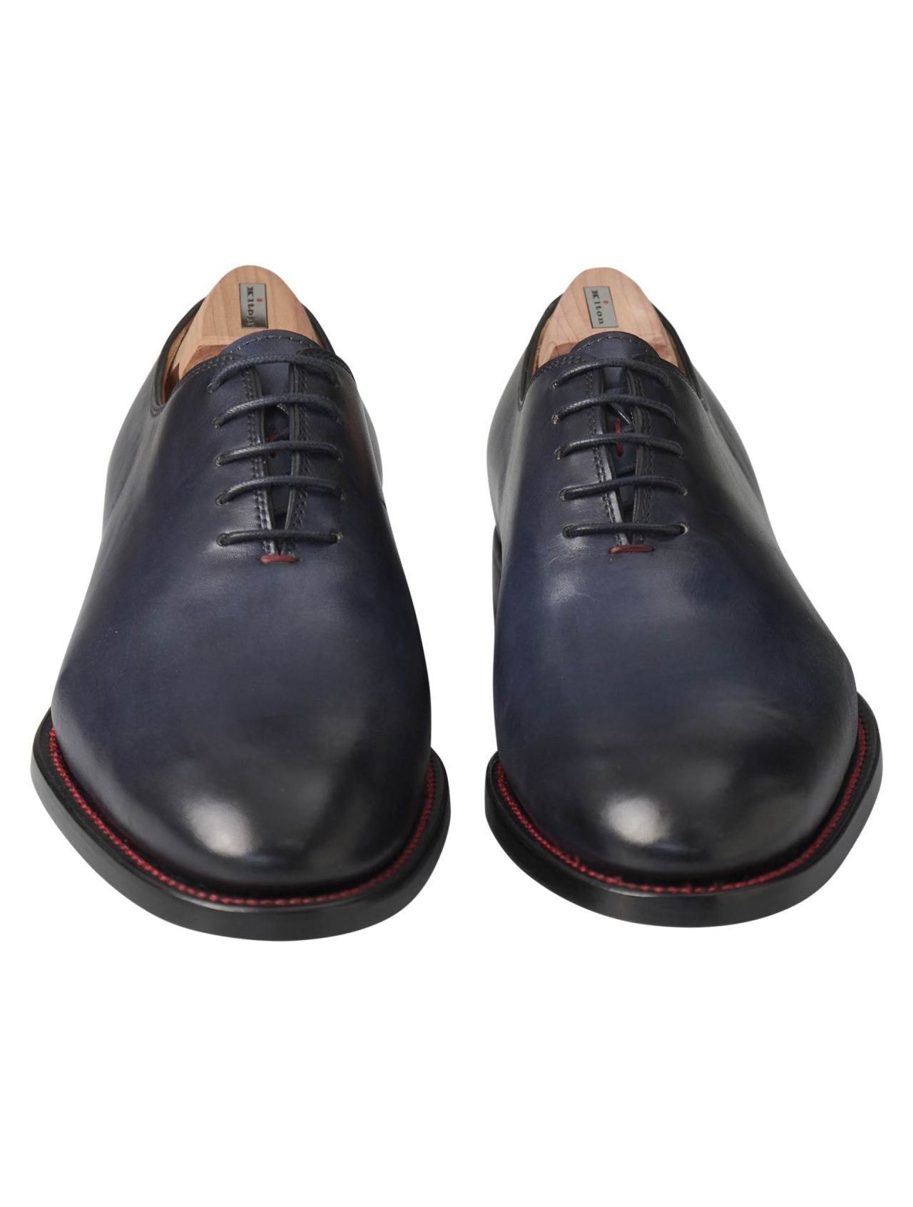 Kiton Kitn Blue Leather Dress Shoes