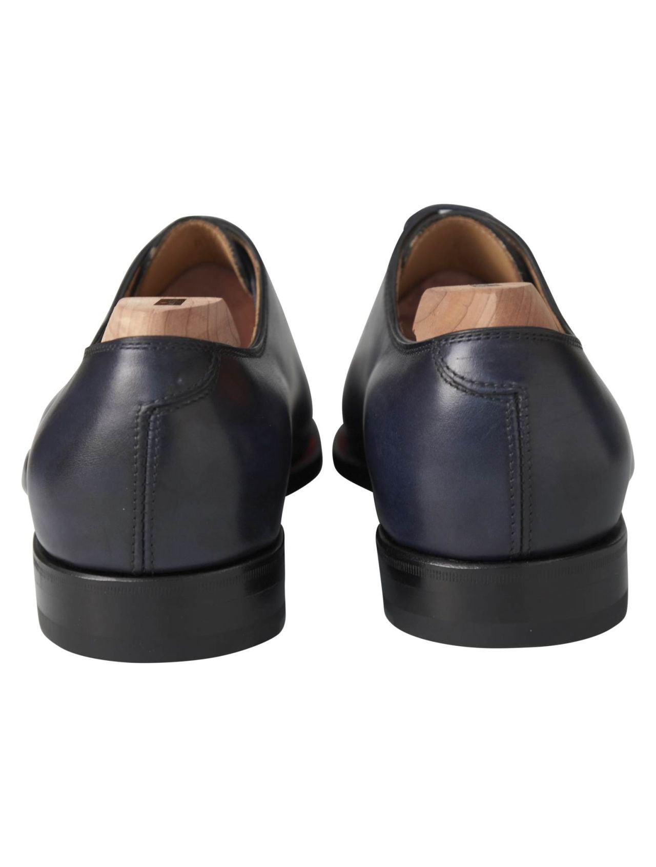 Kiton Kitn Blue Leather Dress Shoes