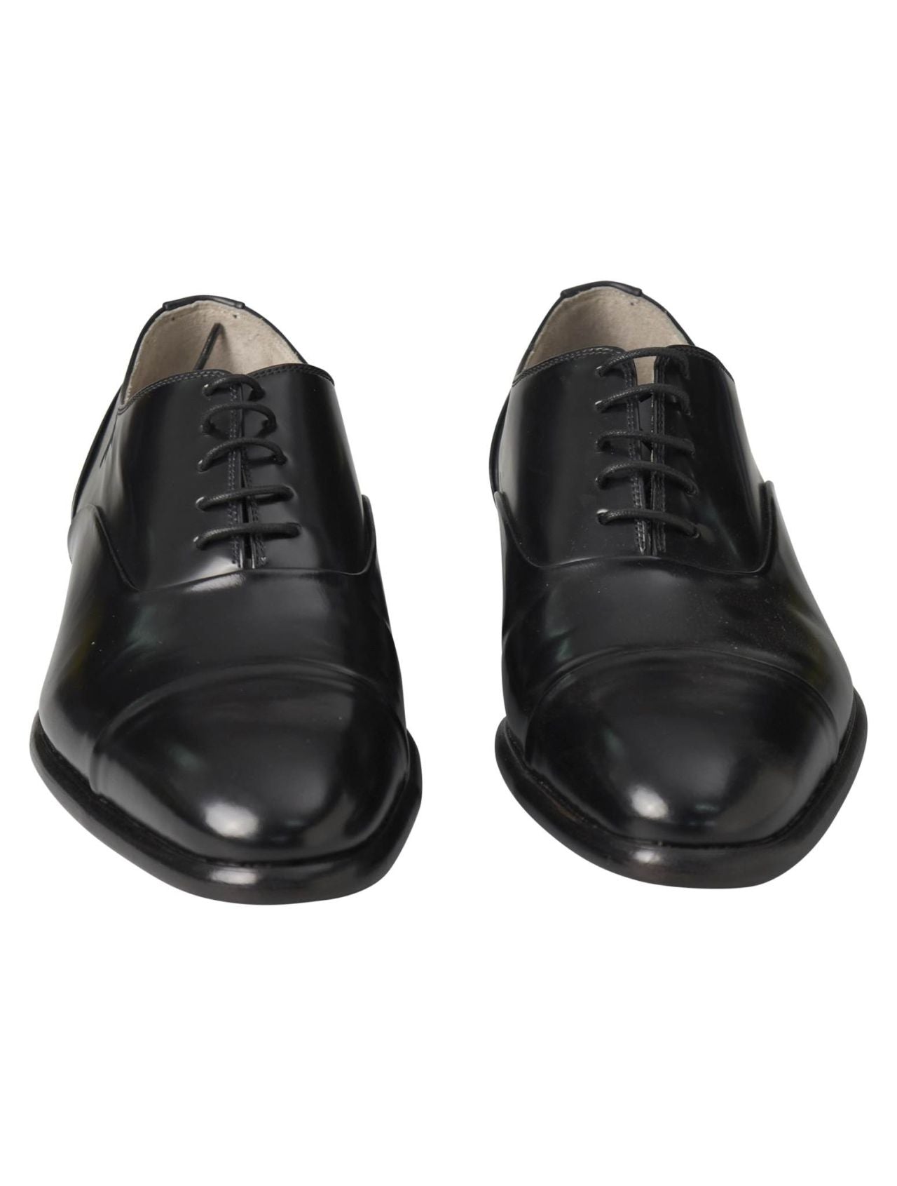 Kiton Black Leather Dress Shoes