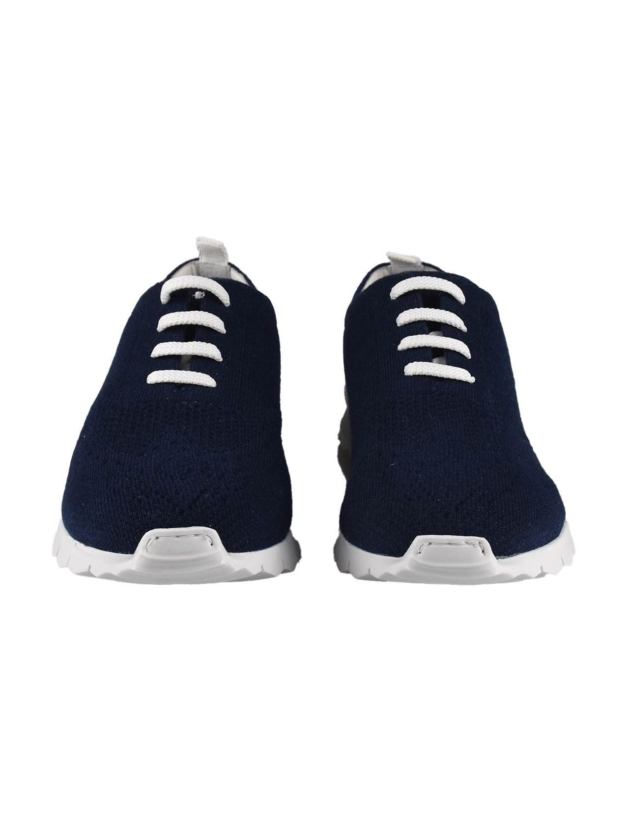 Kiton Dark Blue Cashmere Shoes