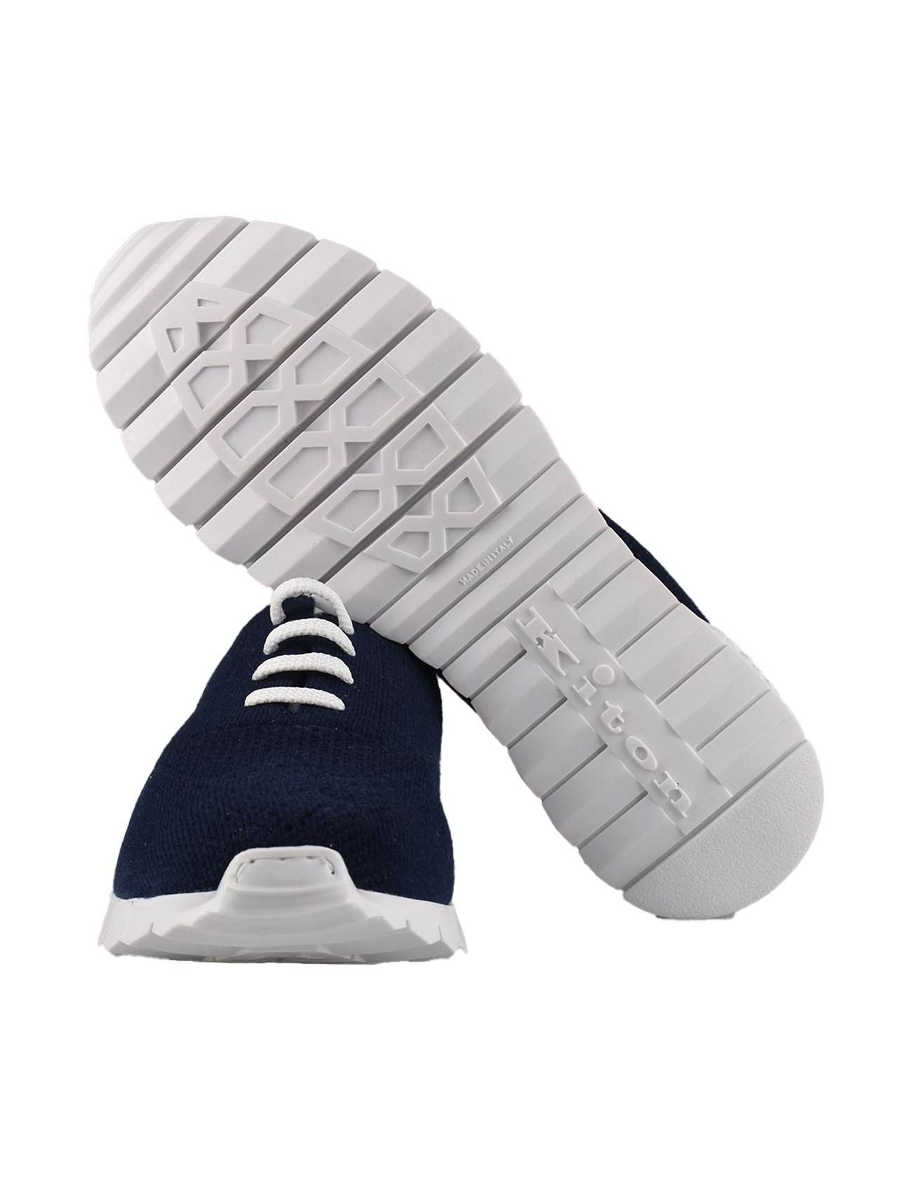 Kiton Dark Blue Cashmere Shoes