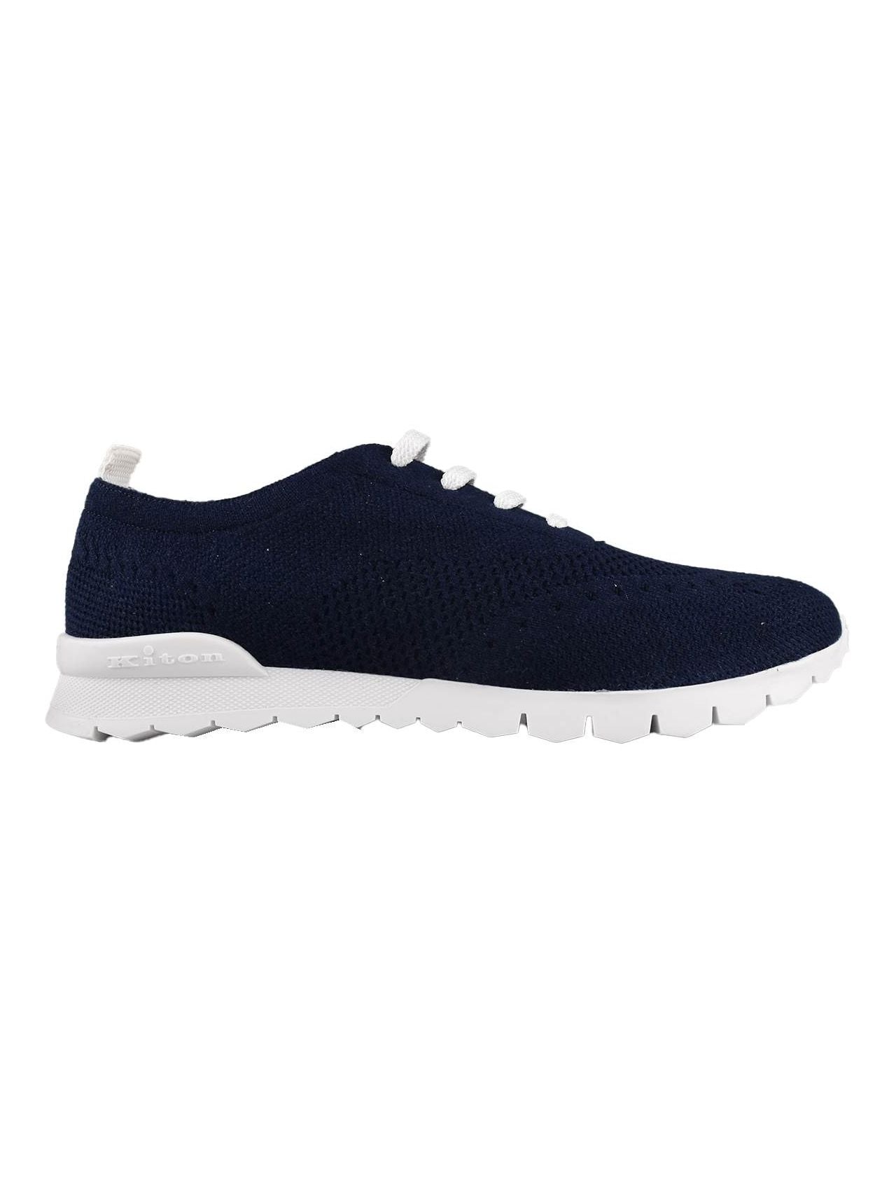 Kiton Dark Blue Cashmere Shoes