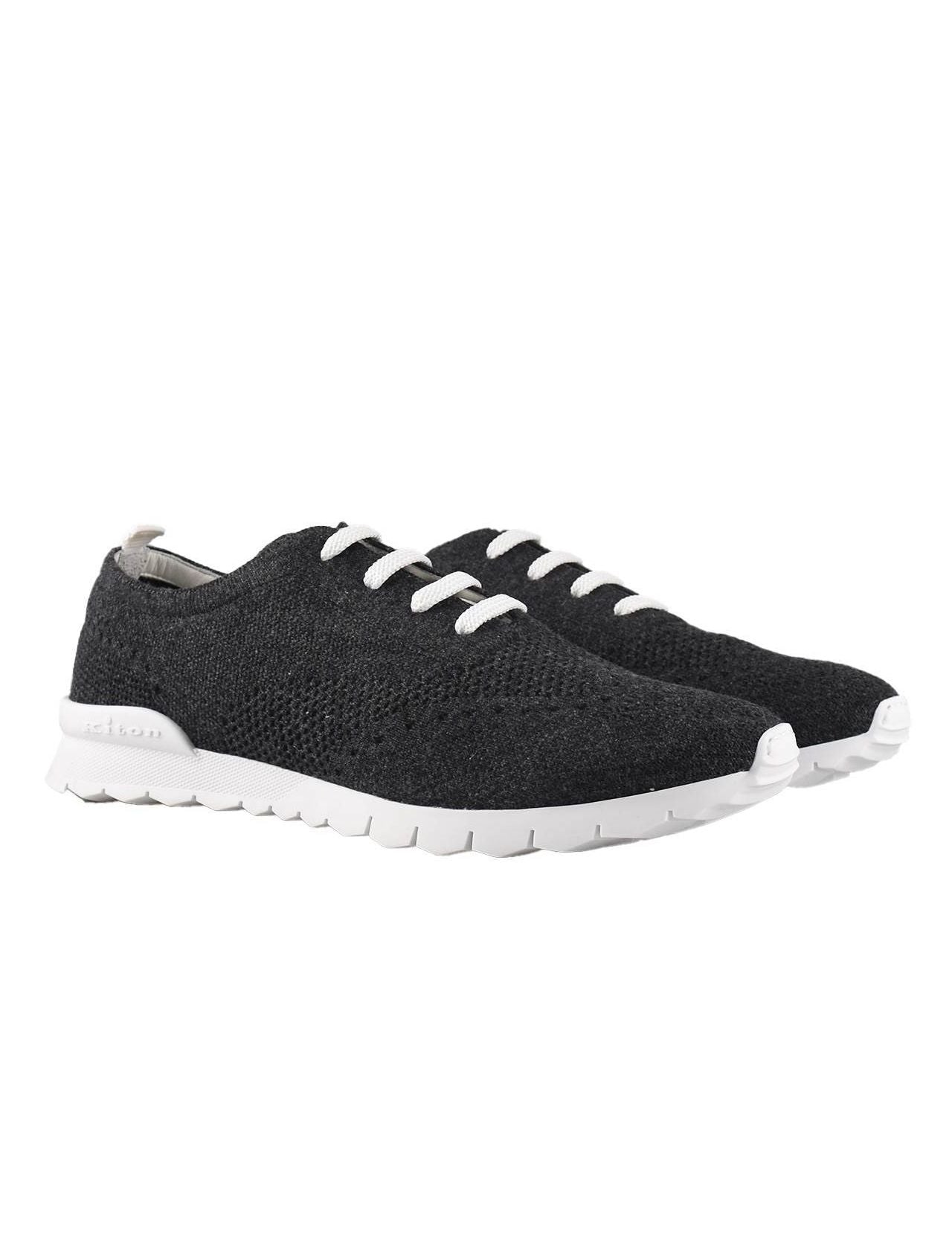 Kiton Gray Cashmere Shoes