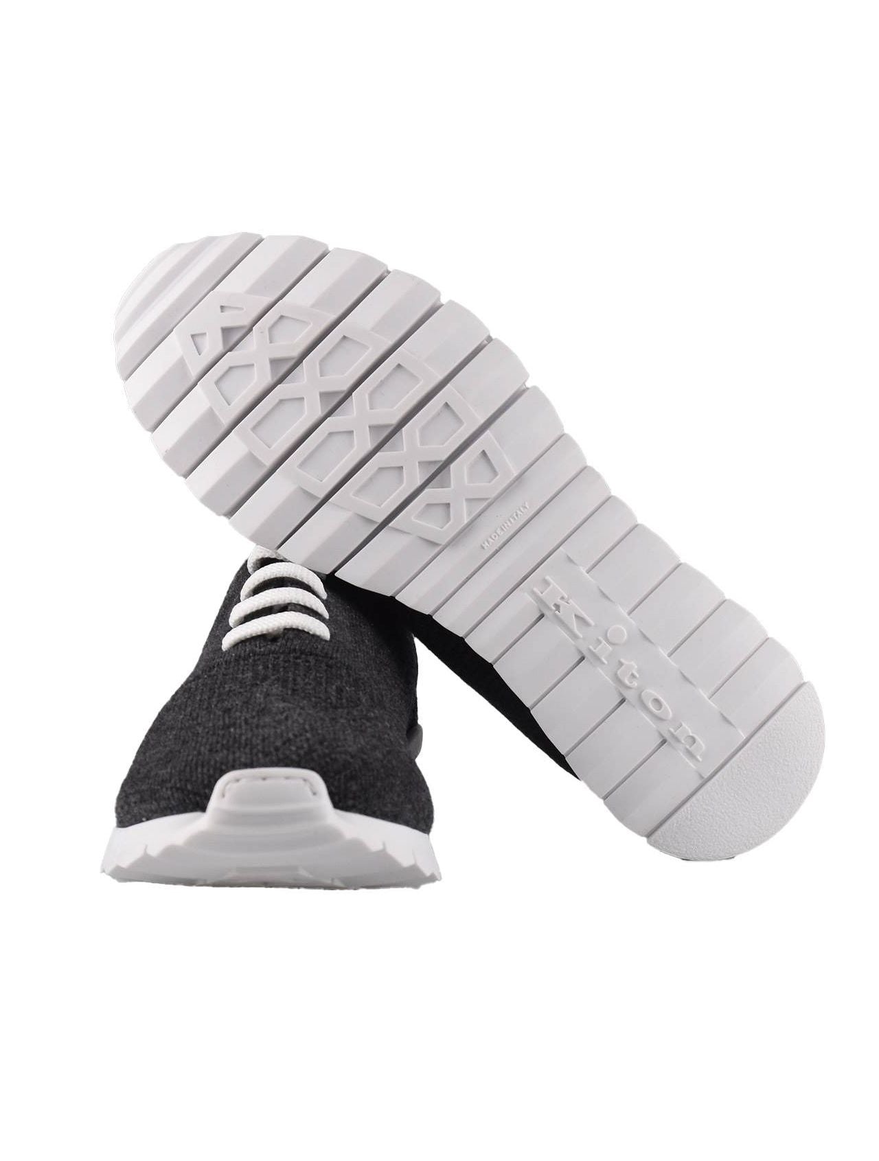 Kiton Gray Cashmere Shoes