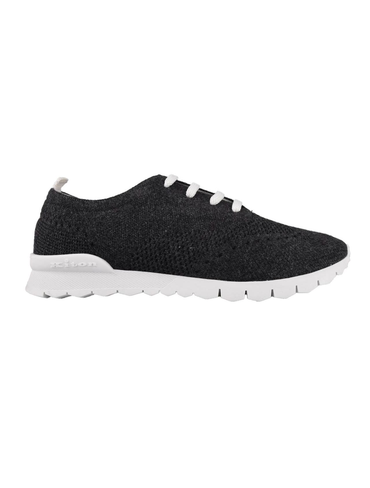 Kiton Gray Cashmere Shoes