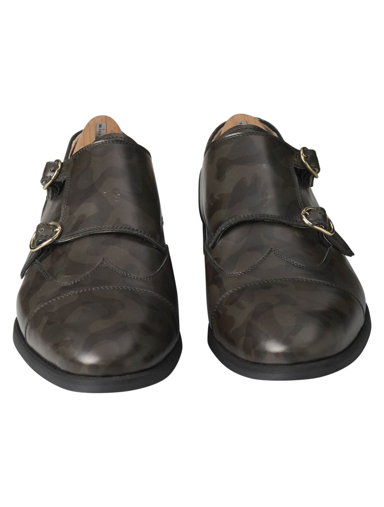 Kiton Green Leather Dress Shoes